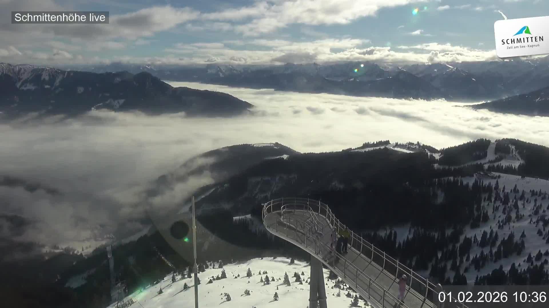 Archiv Foto Webcam Blick vom Gipfel der Schmittenhöhe