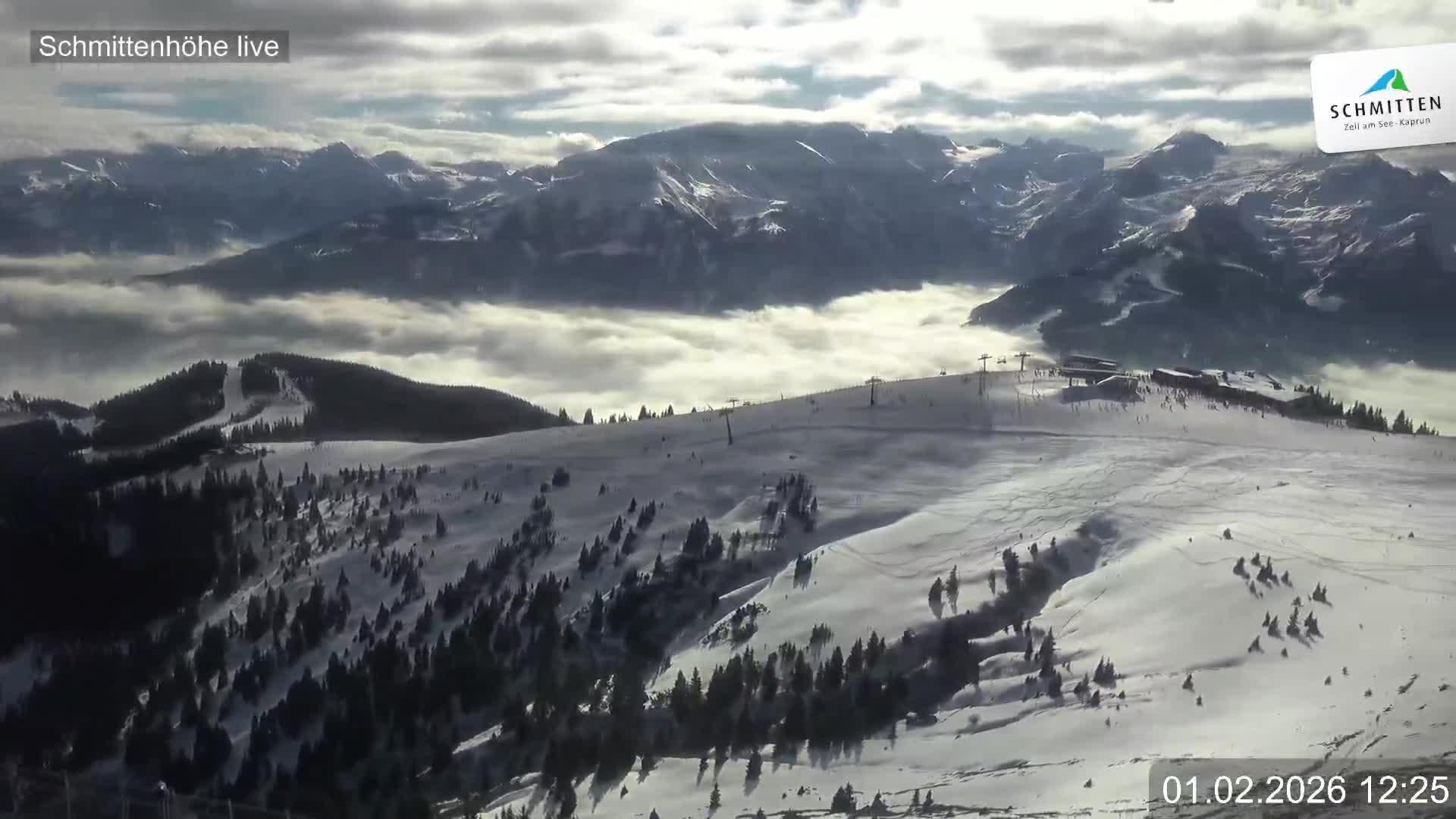 Archiv Foto Webcam Blick vom Gipfel der Schmittenhöhe