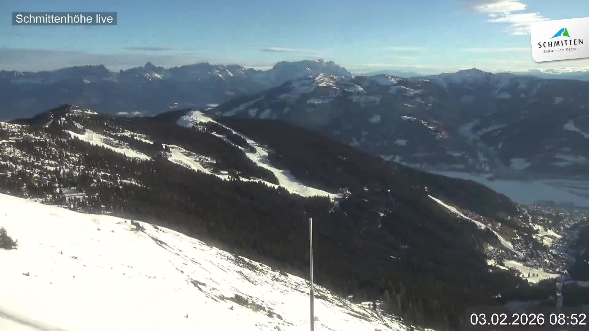 Archiv Foto Webcam Blick vom Gipfel der Schmittenhöhe