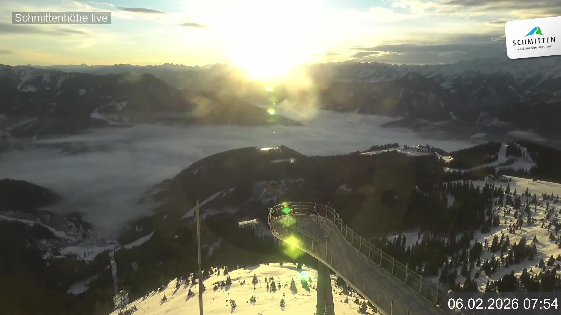 Archiv Foto Webcam Blick vom Gipfel der Schmittenhöhe