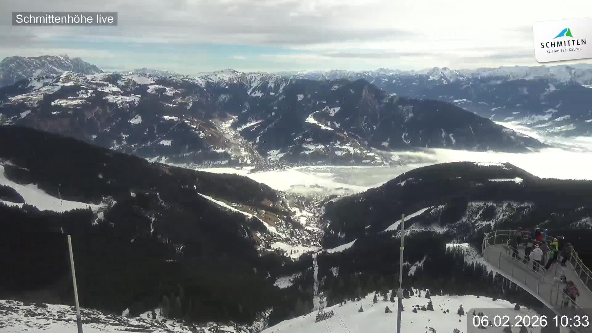 Archiv Foto Webcam Blick vom Gipfel der Schmittenhöhe