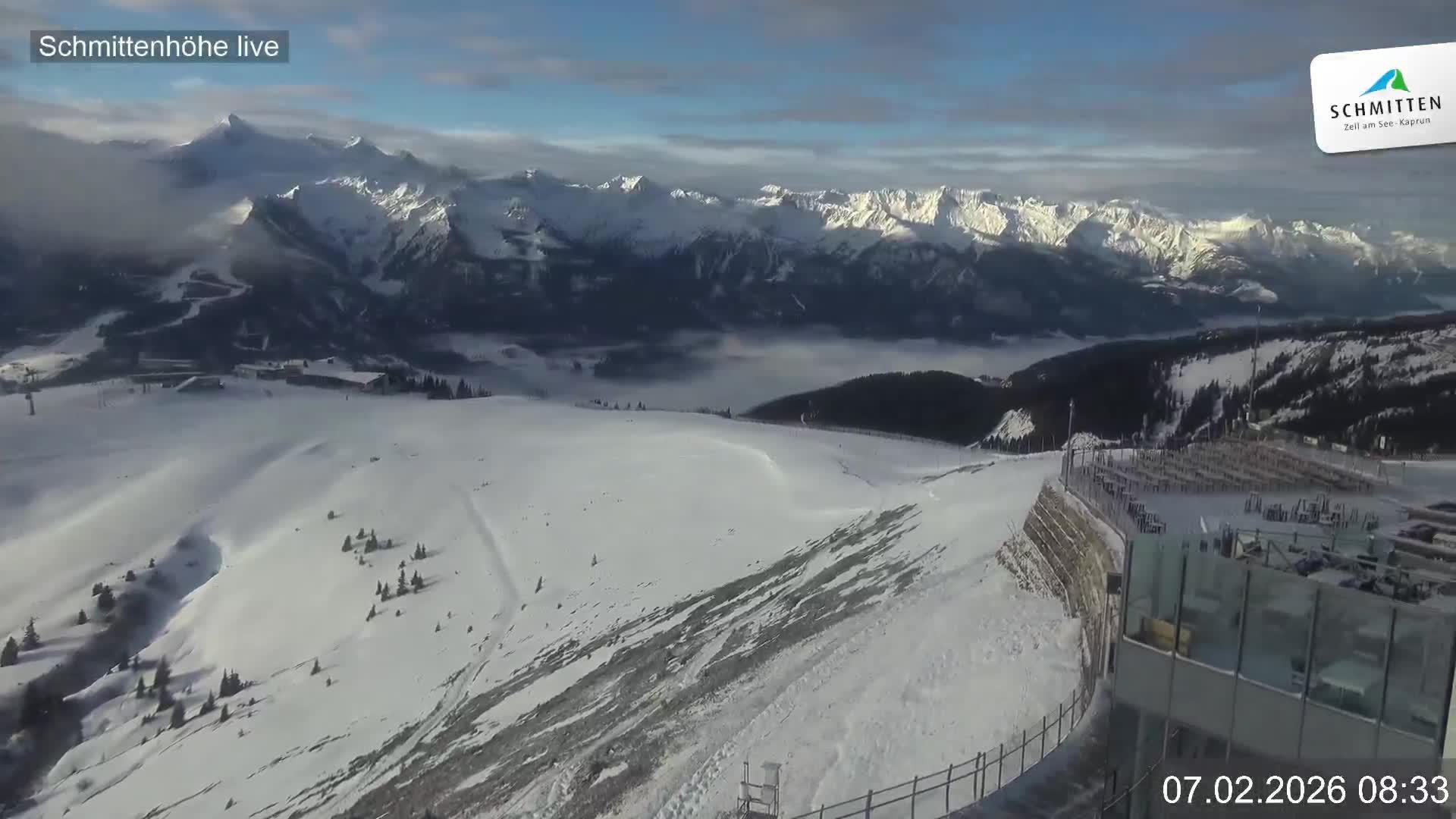 Archiv Foto Webcam Blick vom Gipfel der Schmittenhöhe