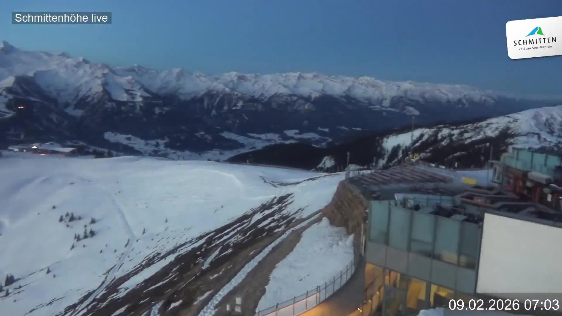 Archiv Foto Webcam Blick vom Gipfel der Schmittenhöhe
