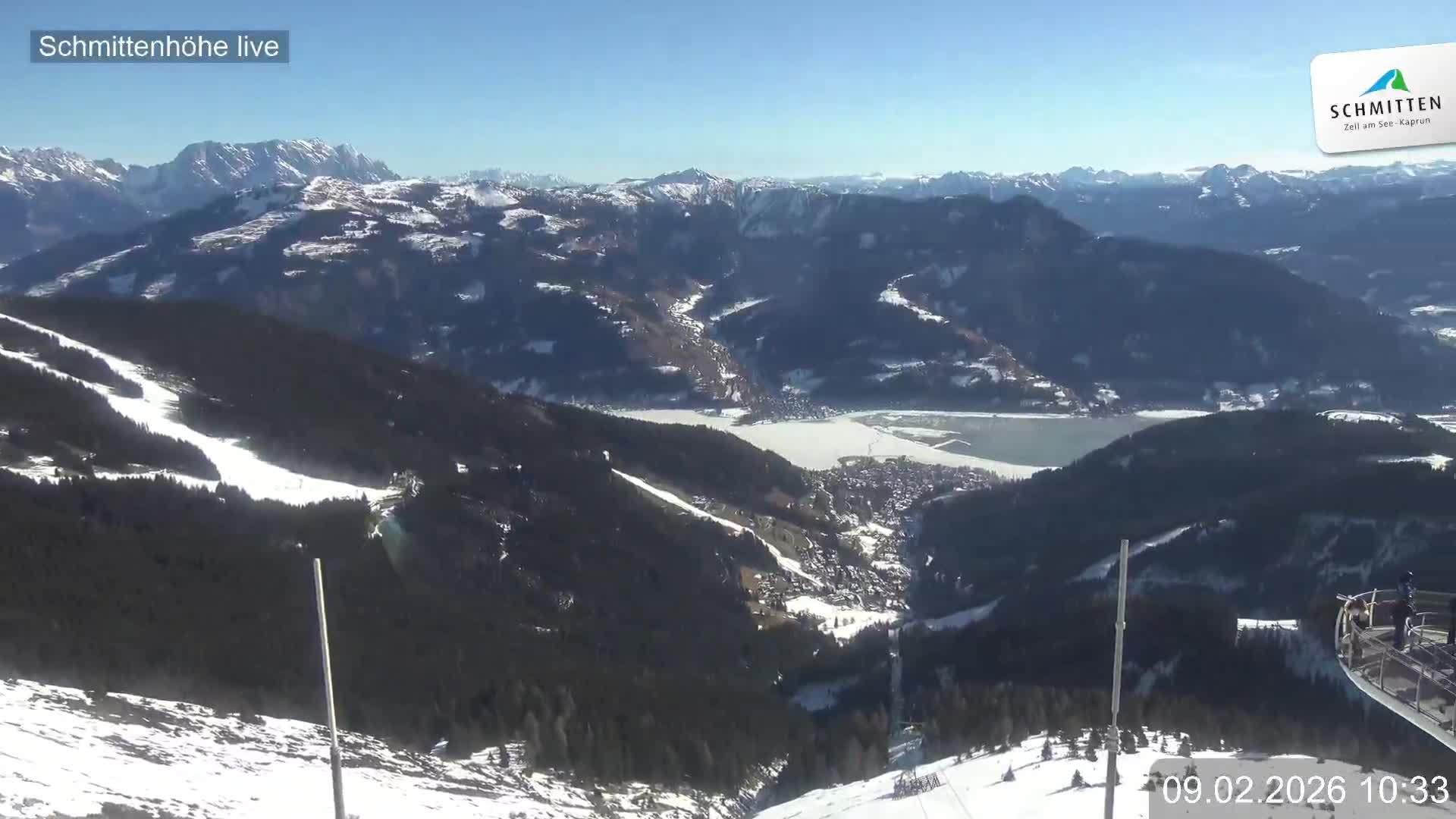 Archiv Foto Webcam Blick vom Gipfel der Schmittenhöhe