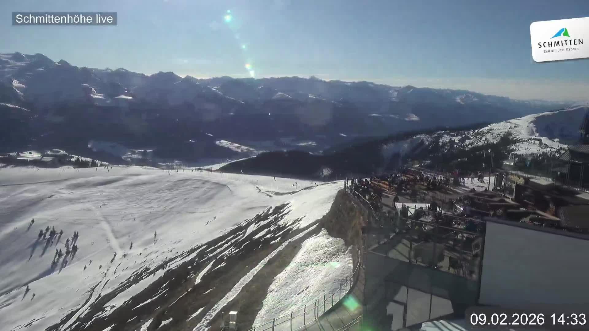 Archiv Foto Webcam Blick vom Gipfel der Schmittenhöhe