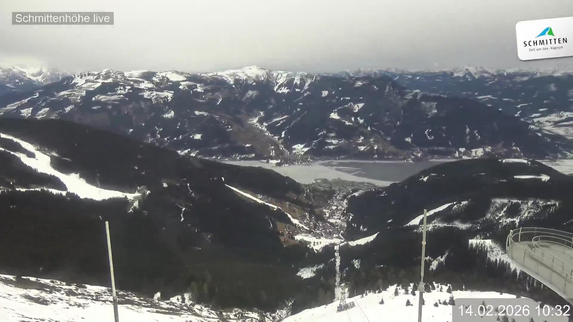 Archiv Foto Webcam Blick vom Gipfel der Schmittenhöhe