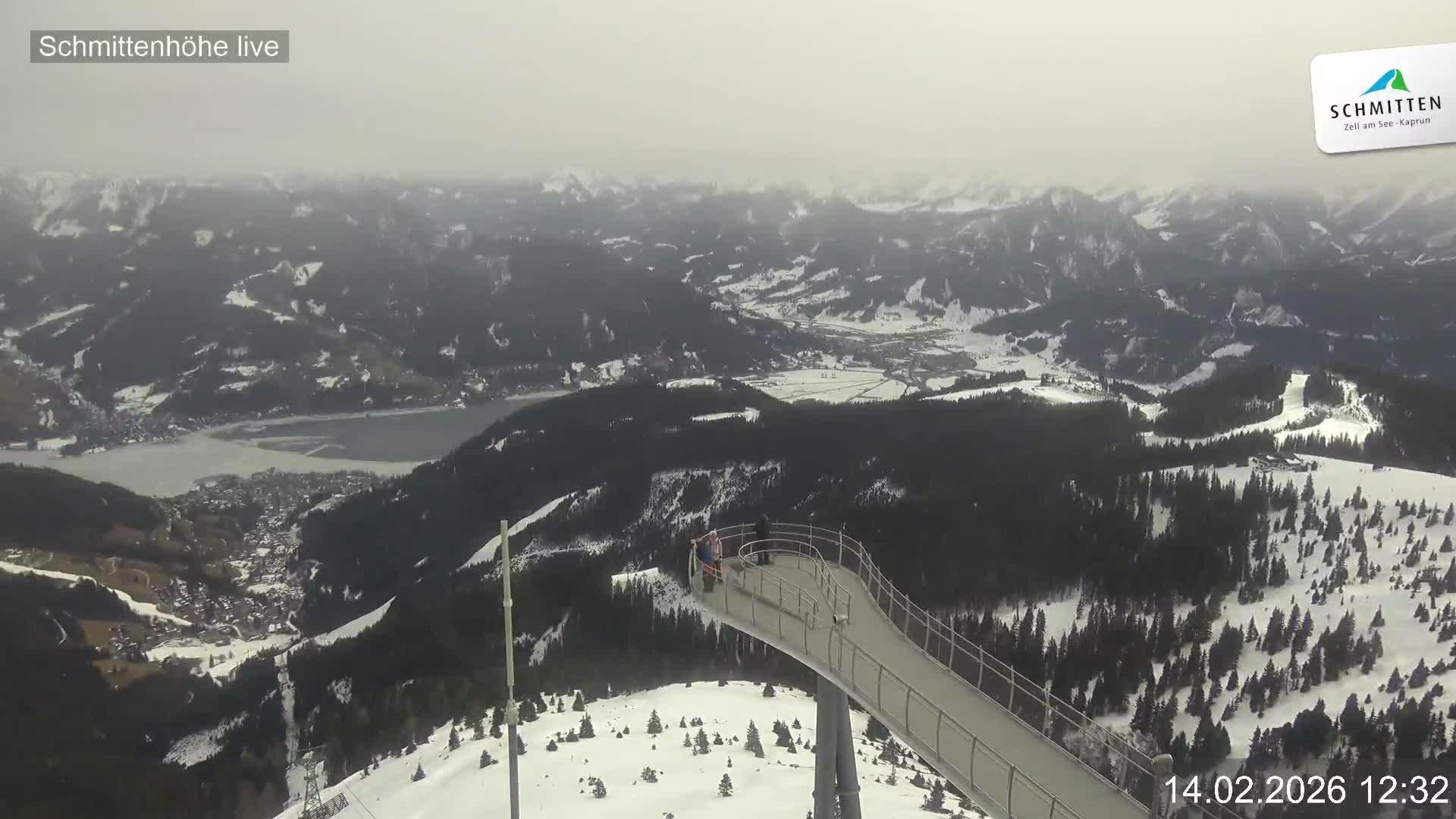 Archiv Foto Webcam Blick vom Gipfel der Schmittenhöhe