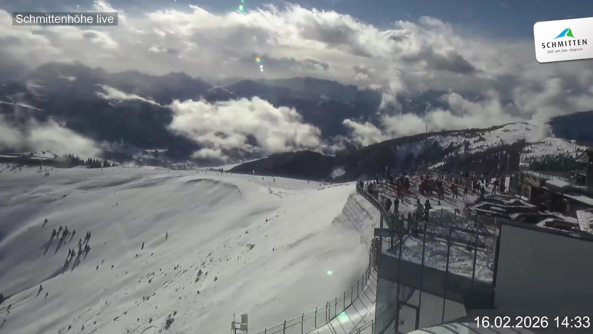 Archiv Foto Webcam Blick vom Gipfel der Schmittenhöhe