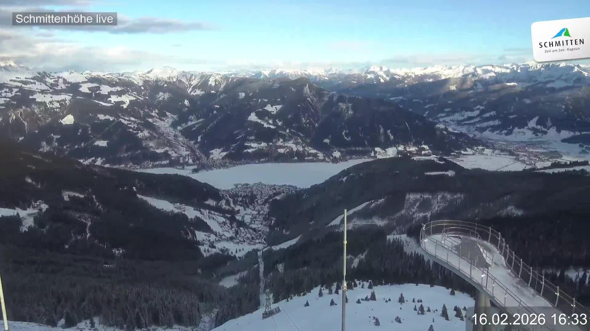 Archiv Foto Webcam Blick vom Gipfel der Schmittenhöhe