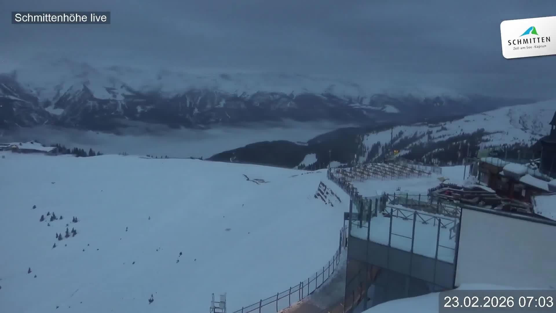 Archiv Foto Webcam Blick vom Gipfel der Schmittenhöhe