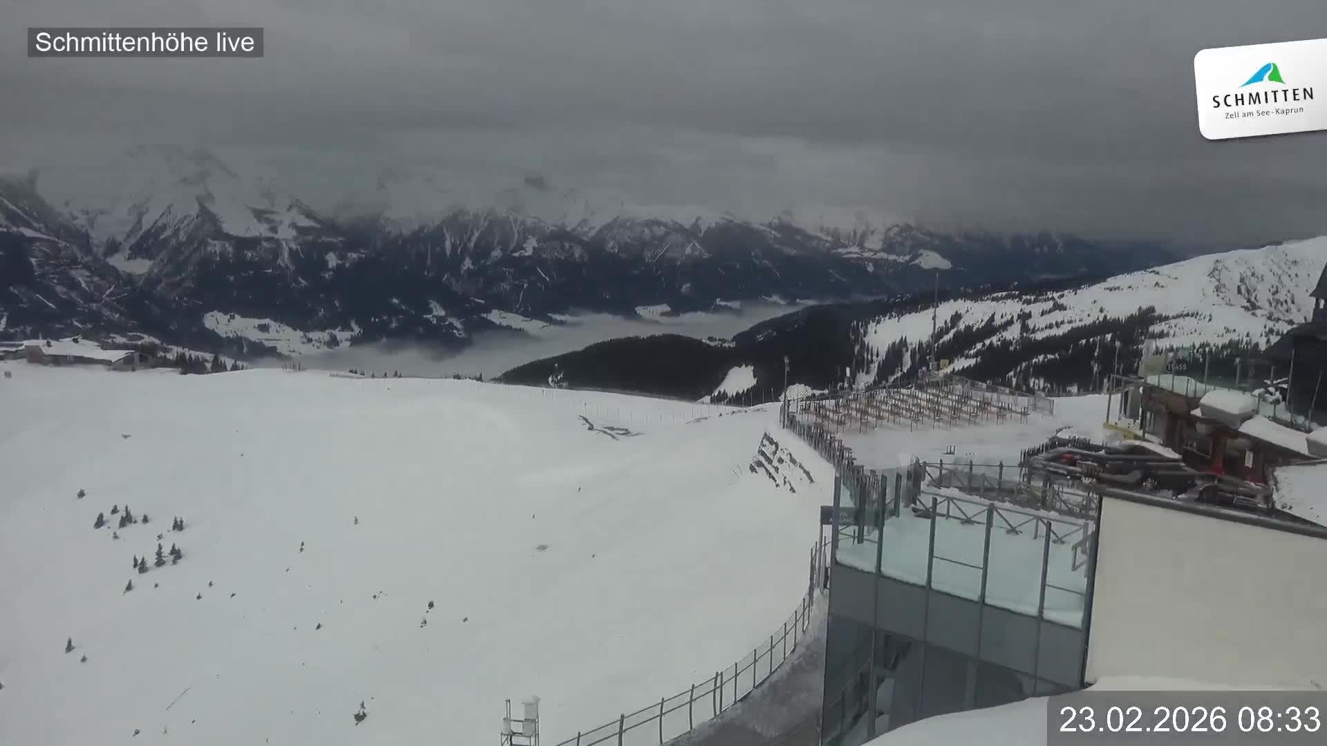 Archiv Foto Webcam Blick vom Gipfel der Schmittenhöhe