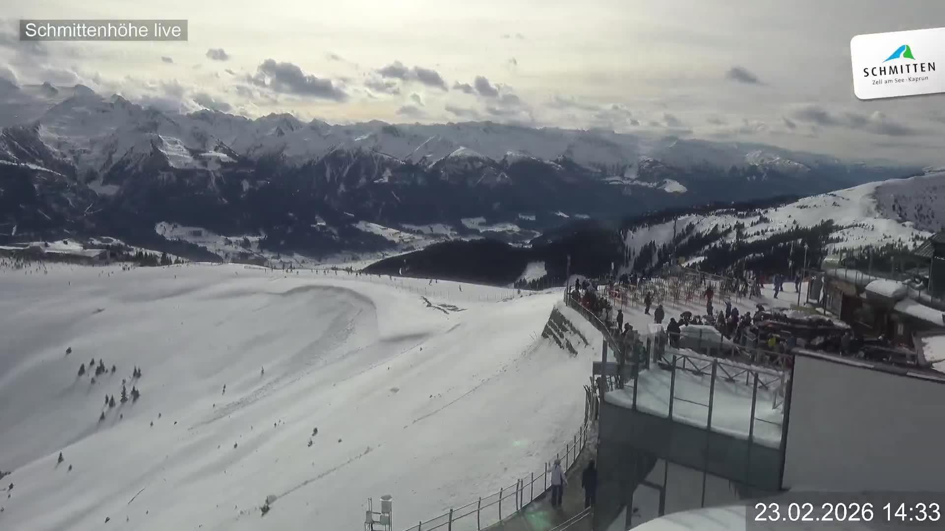 Archiv Foto Webcam Blick vom Gipfel der Schmittenhöhe