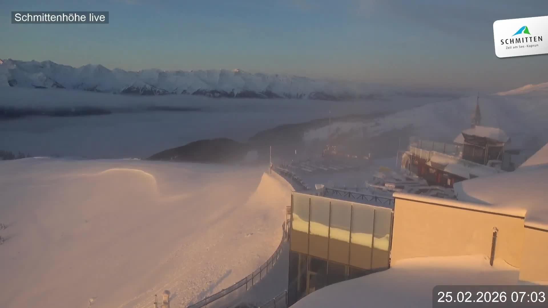 Archiv Foto Webcam Blick vom Gipfel der Schmittenhöhe