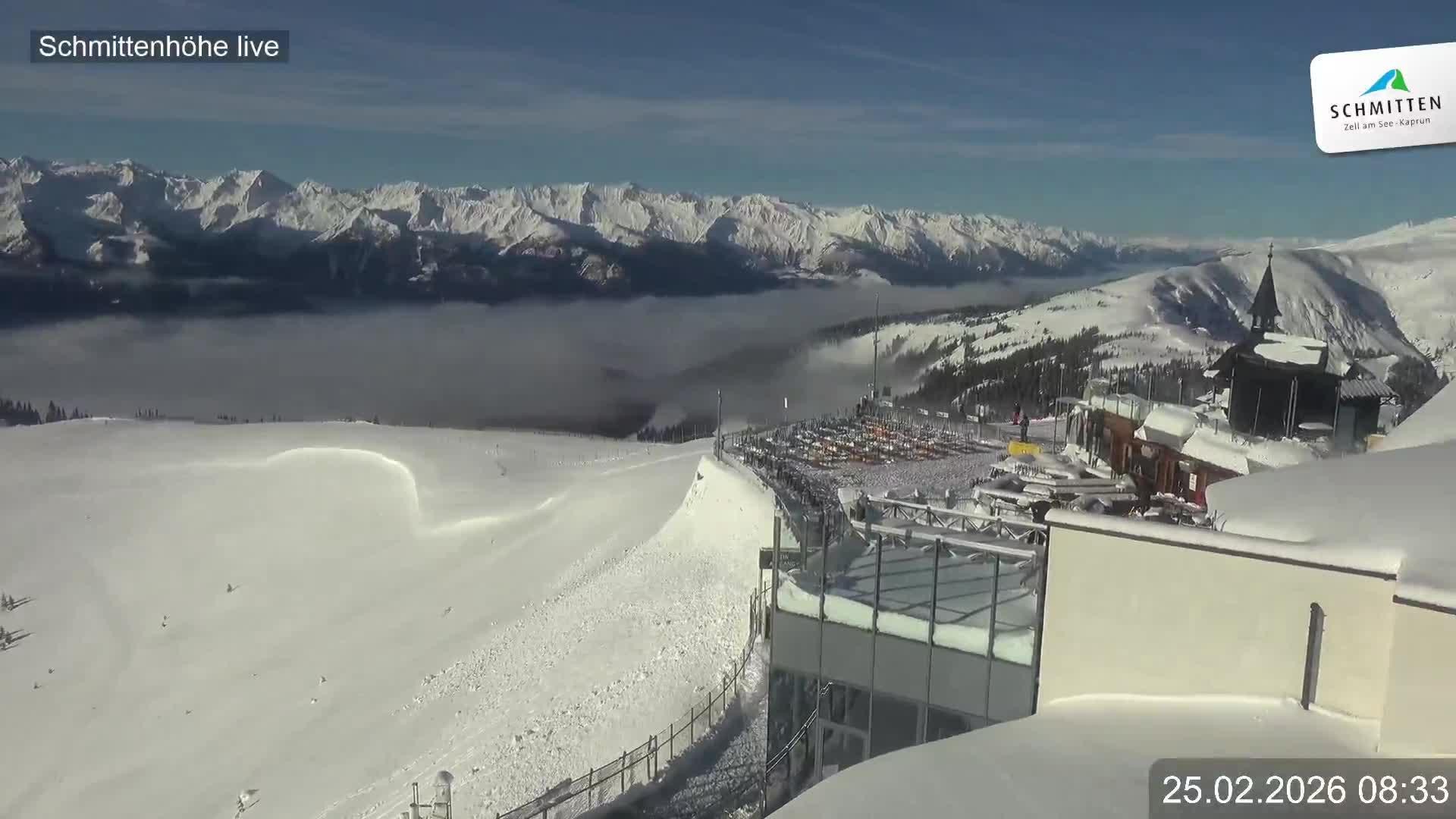 Archiv Foto Webcam Blick vom Gipfel der Schmittenhöhe