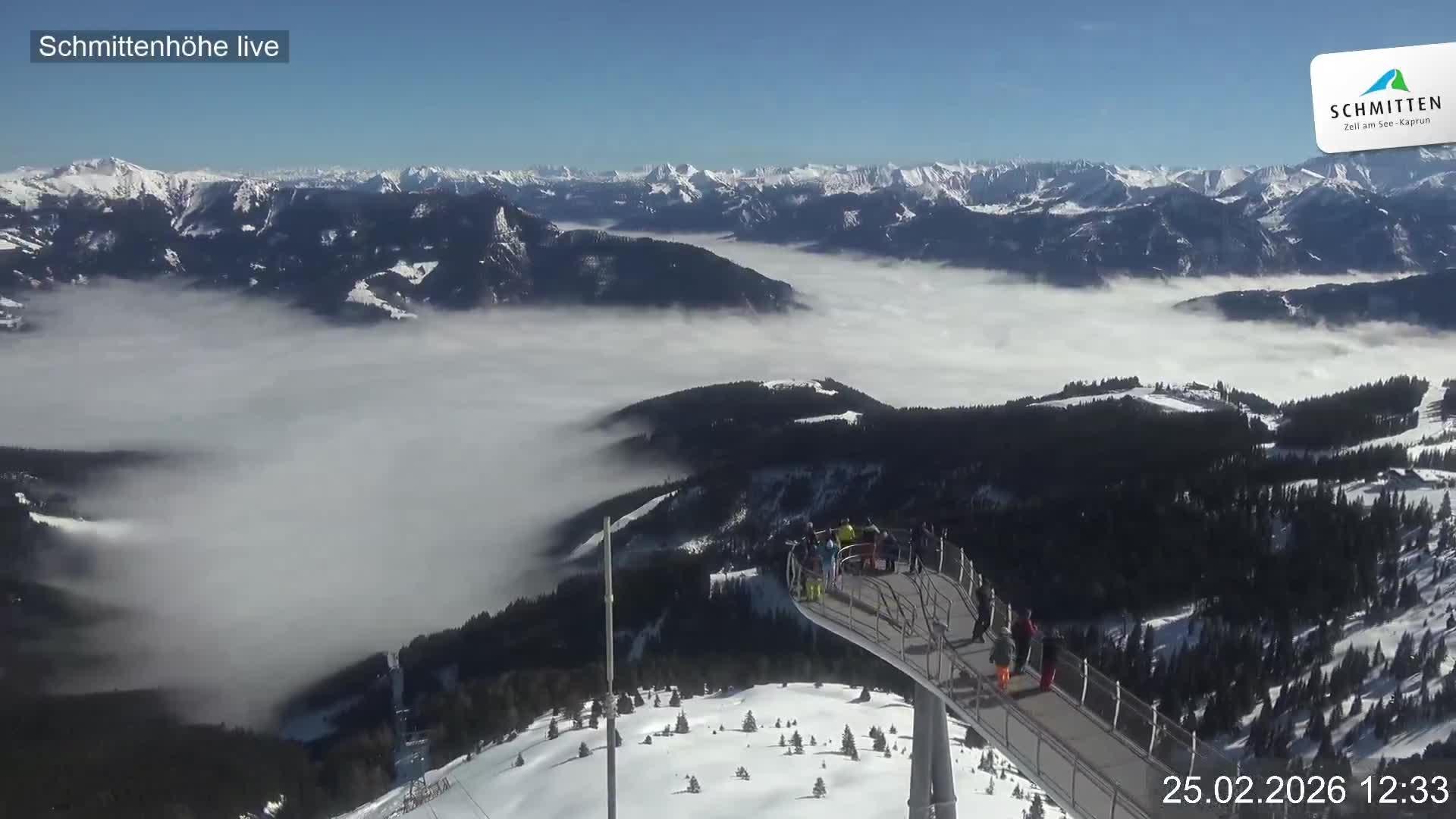 Archiv Foto Webcam Blick vom Gipfel der Schmittenhöhe