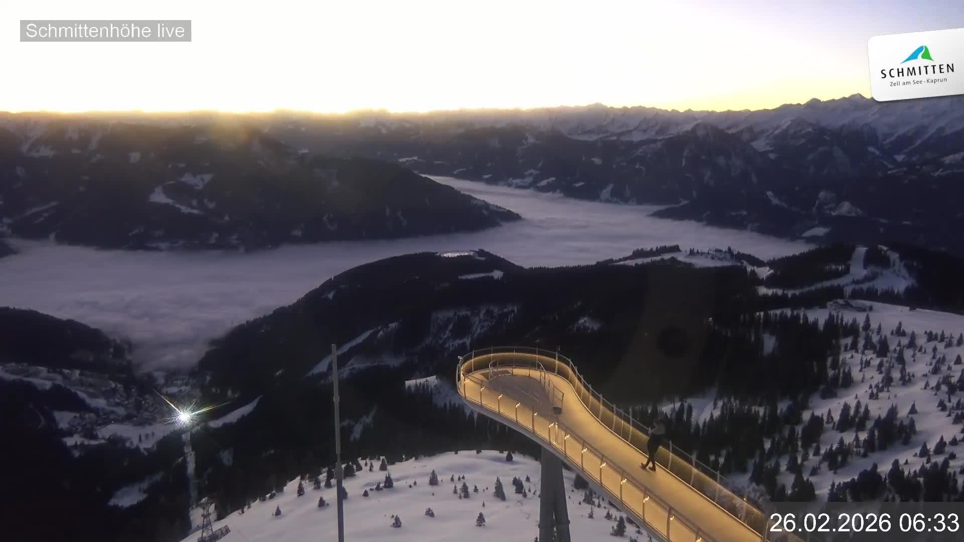 Archiv Foto Webcam Blick vom Gipfel der Schmittenhöhe