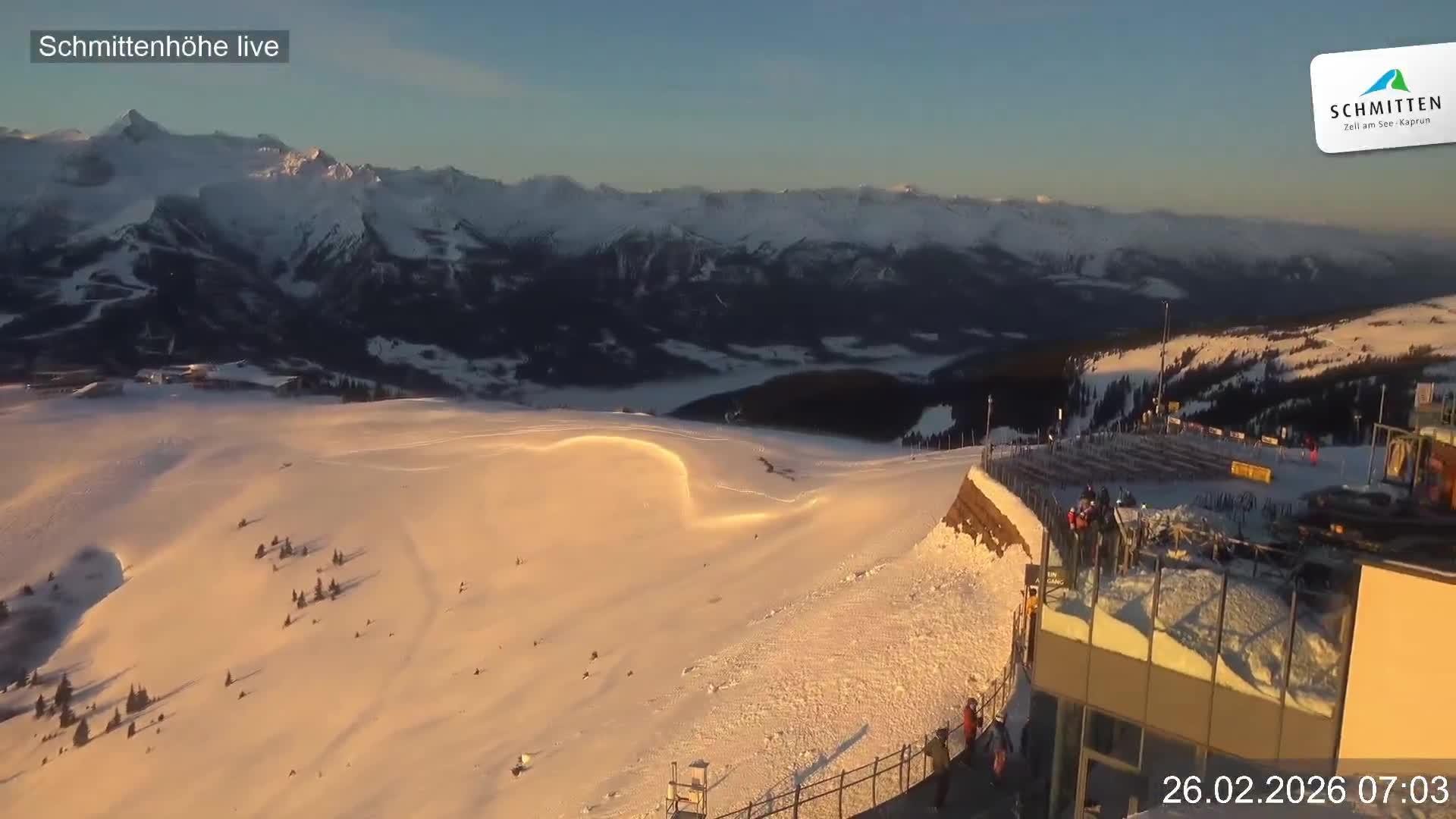 Archiv Foto Webcam Blick vom Gipfel der Schmittenhöhe