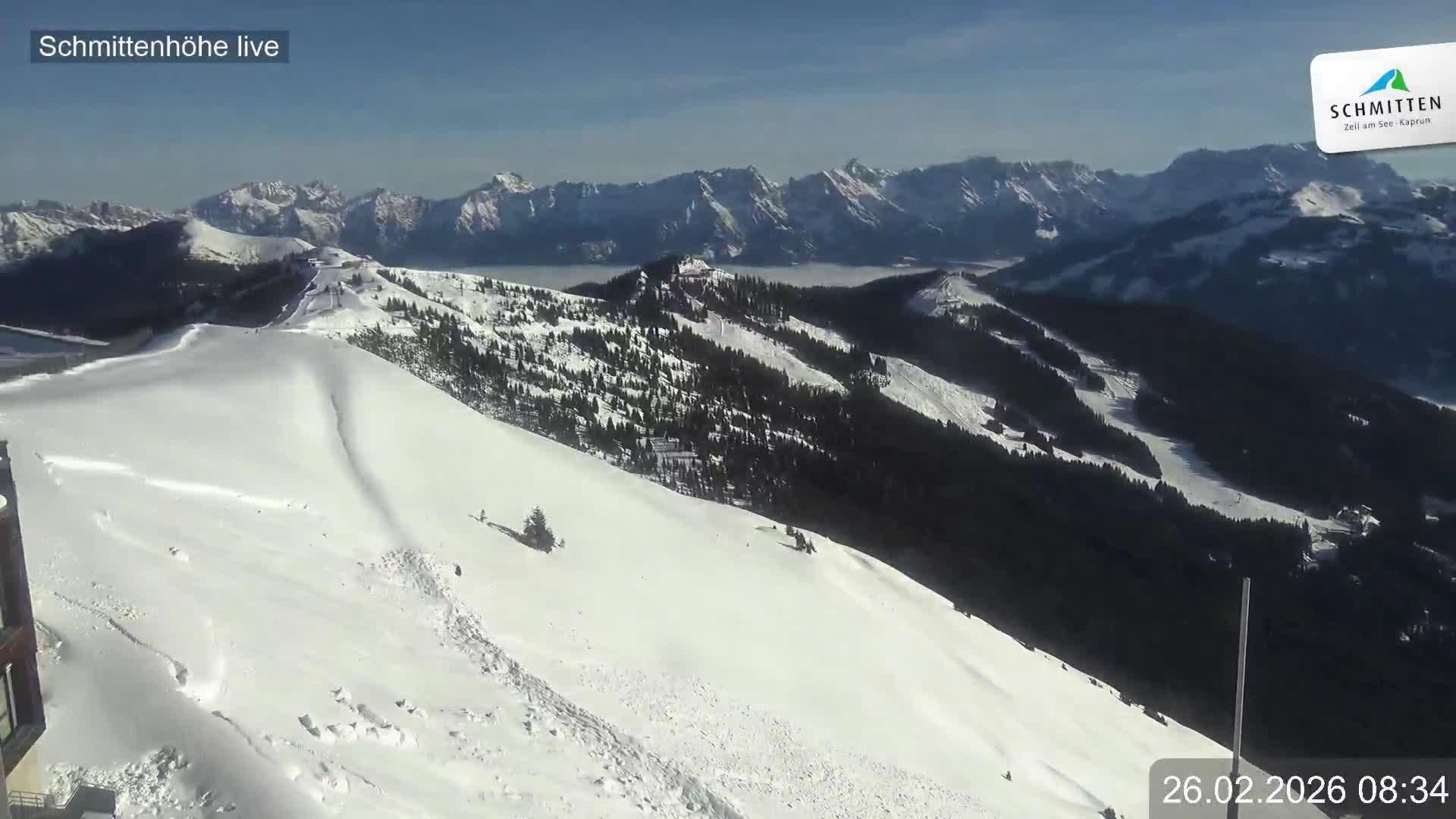 Archiv Foto Webcam Blick vom Gipfel der Schmittenhöhe
