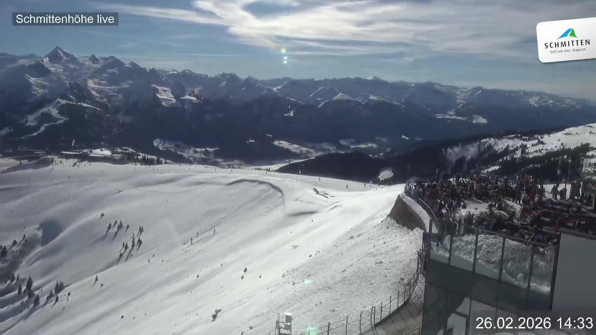 Archiv Foto Webcam Blick vom Gipfel der Schmittenhöhe