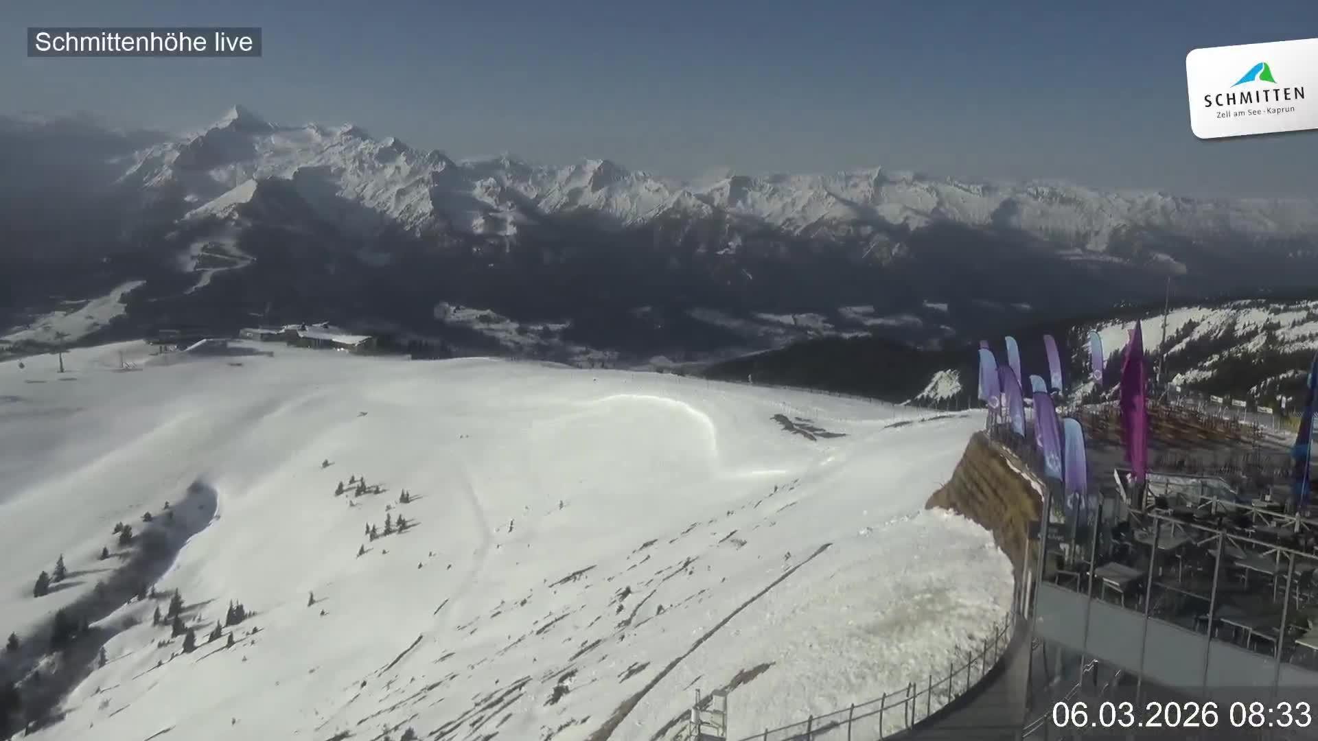 Archiv Foto Webcam Blick vom Gipfel der Schmittenhöhe