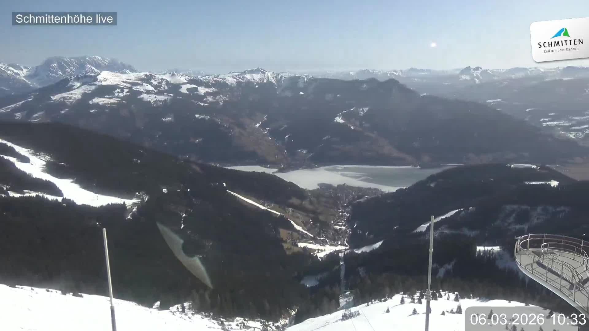 Archiv Foto Webcam Blick vom Gipfel der Schmittenhöhe