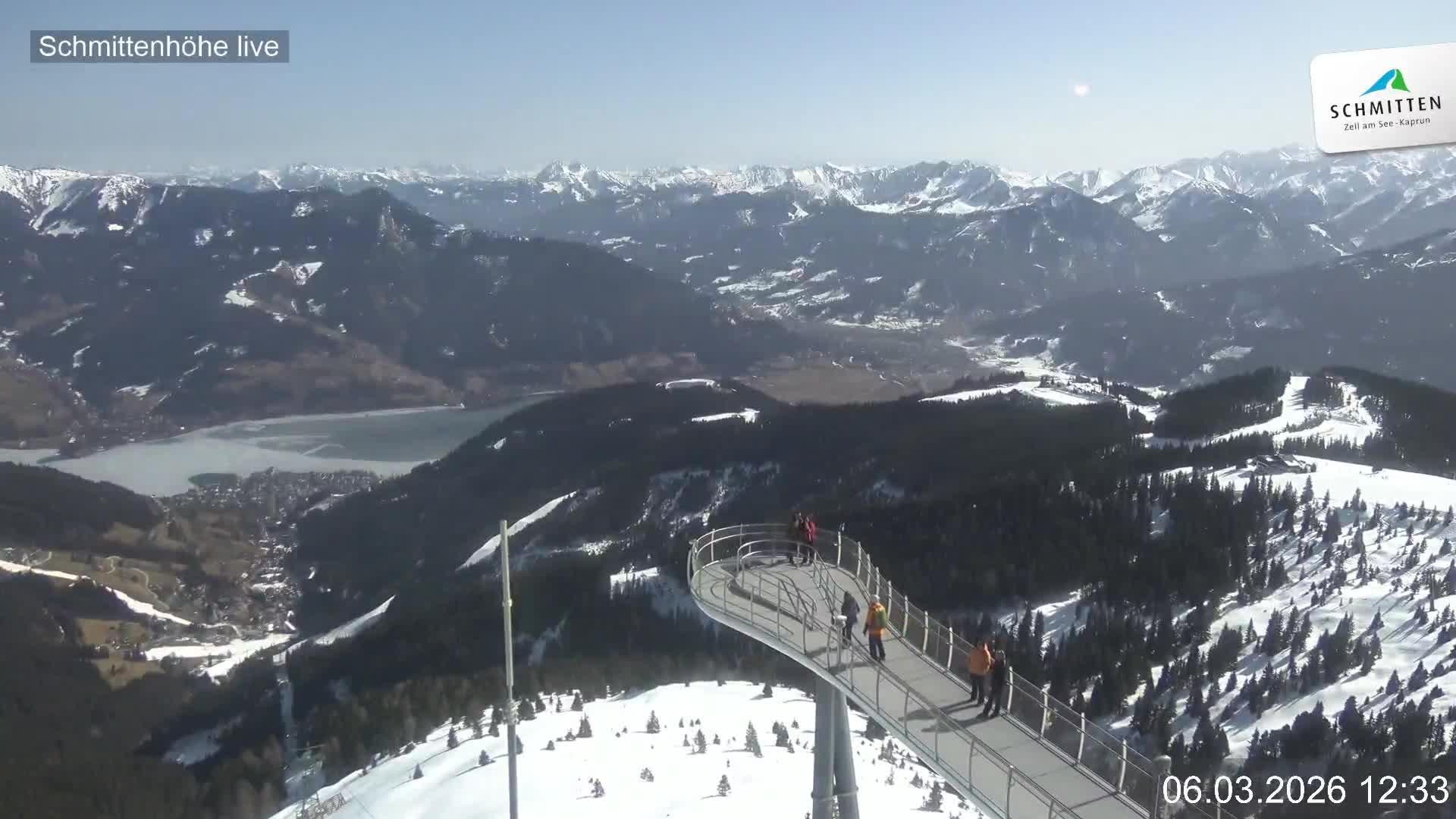 Archiv Foto Webcam Blick vom Gipfel der Schmittenhöhe