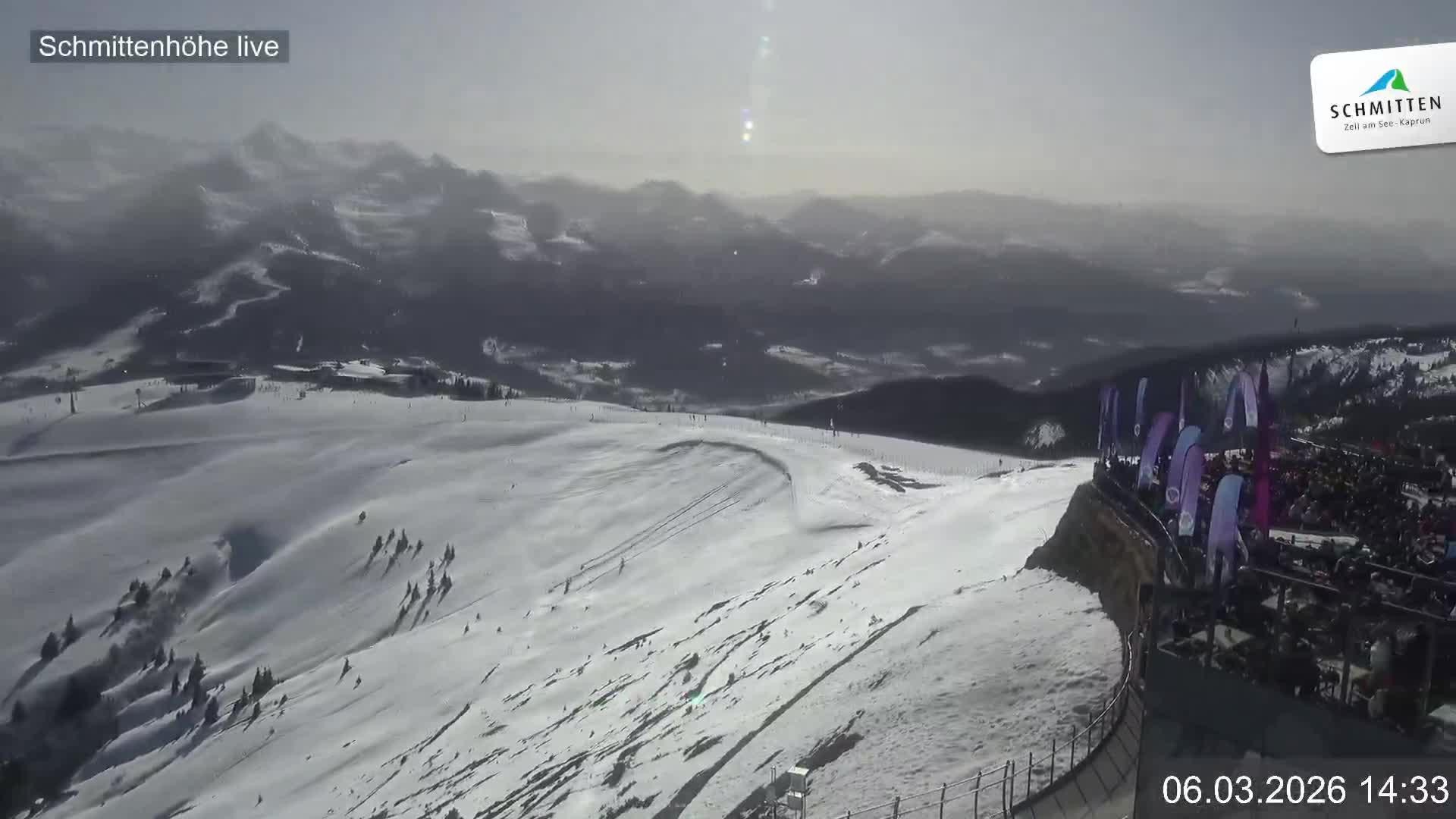 Archiv Foto Webcam Blick vom Gipfel der Schmittenhöhe