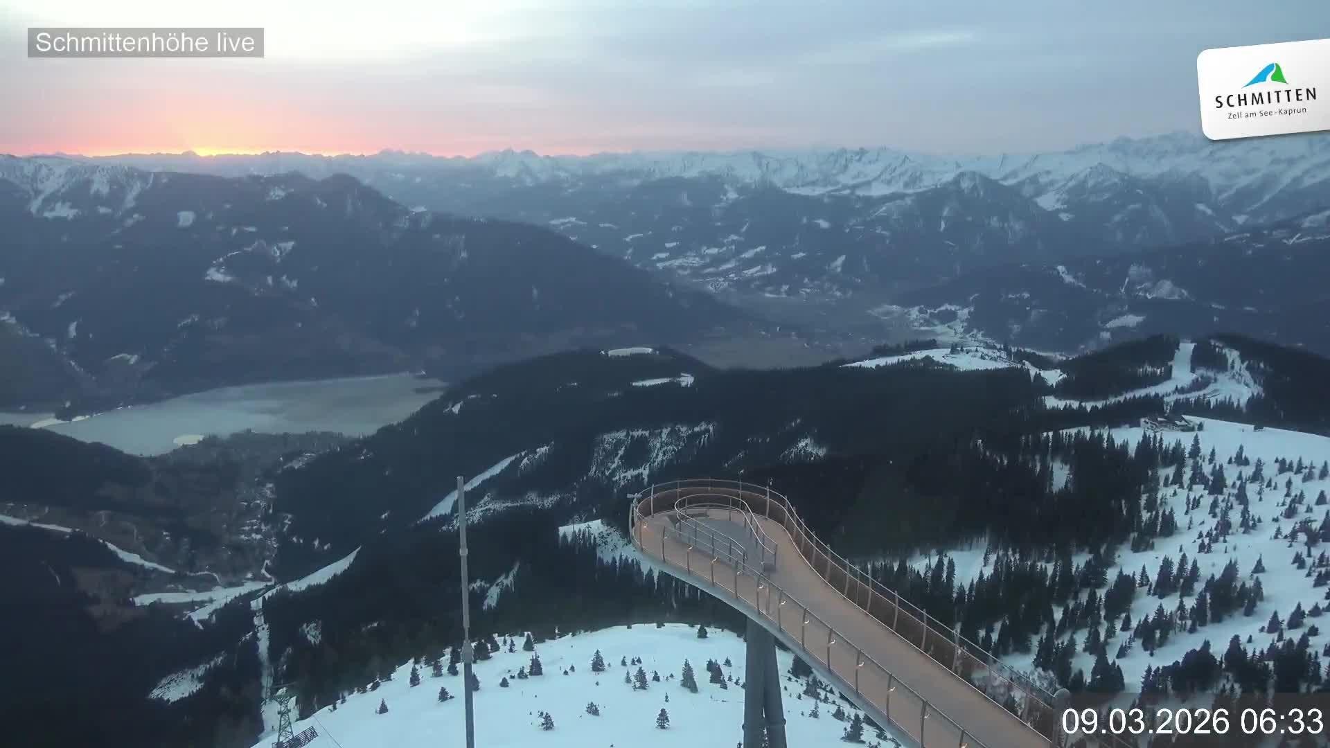 Archiv Foto Webcam Blick vom Gipfel der Schmittenhöhe