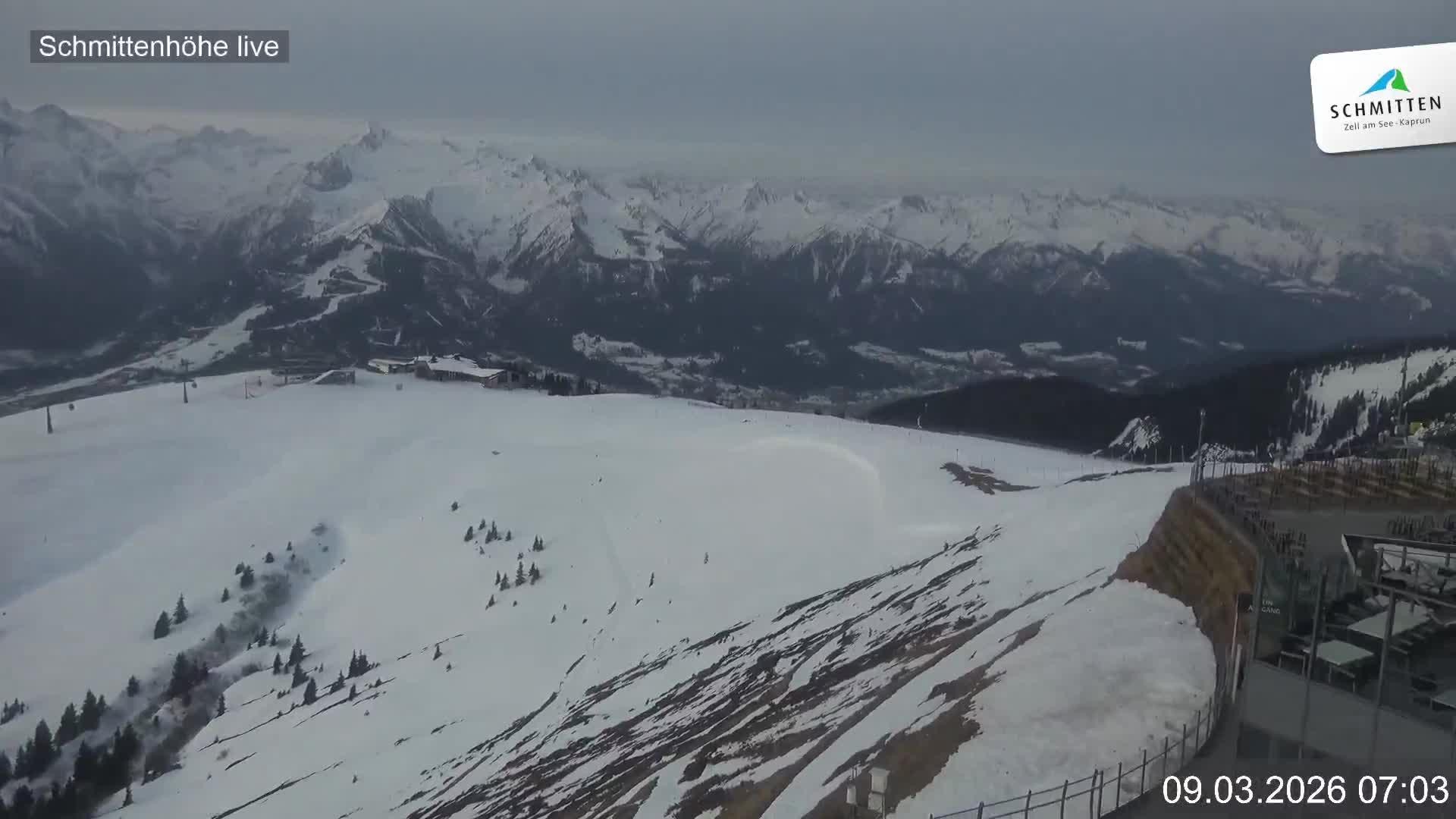 Archiv Foto Webcam Blick vom Gipfel der Schmittenhöhe