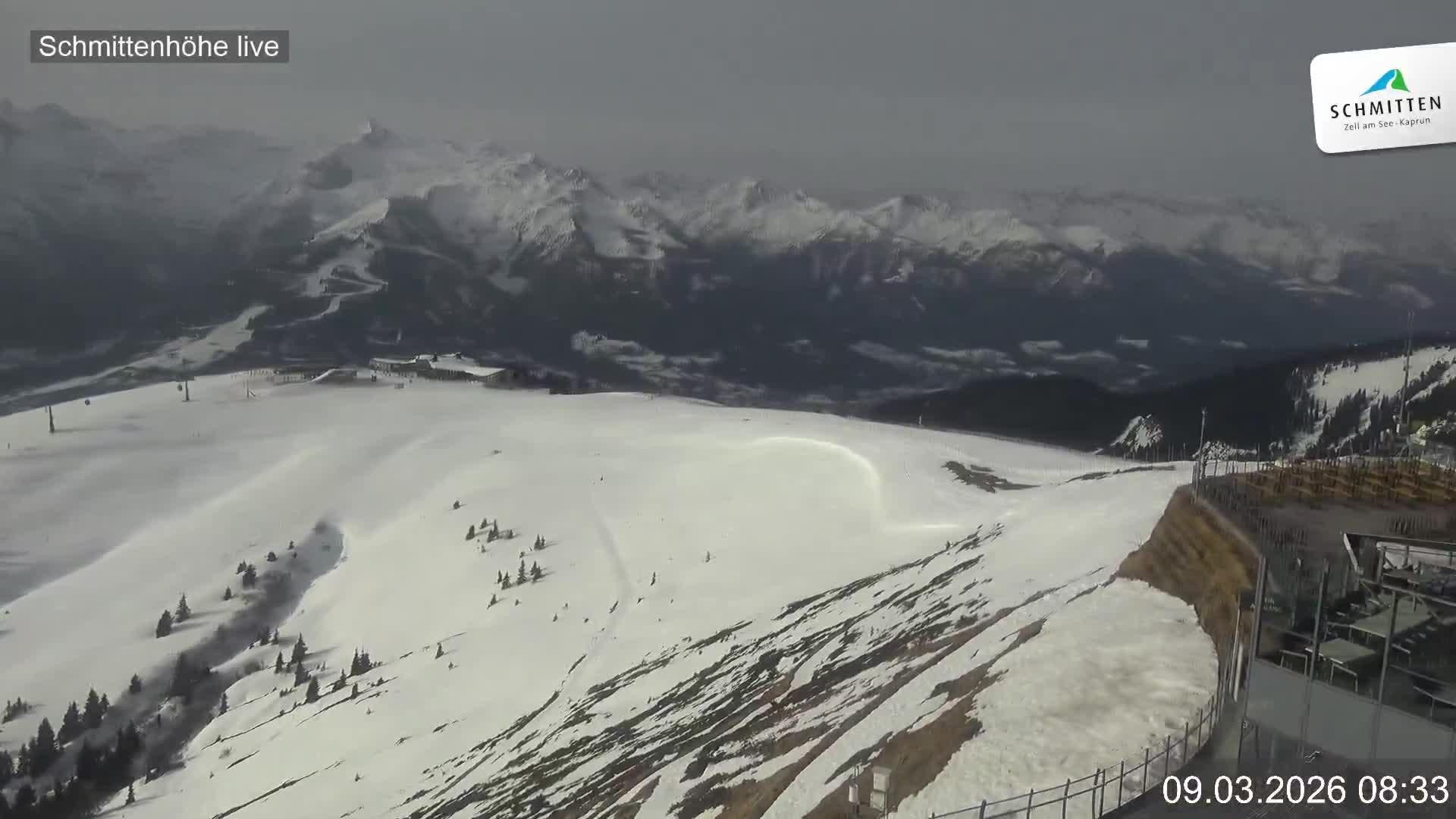 Archiv Foto Webcam Blick vom Gipfel der Schmittenhöhe
