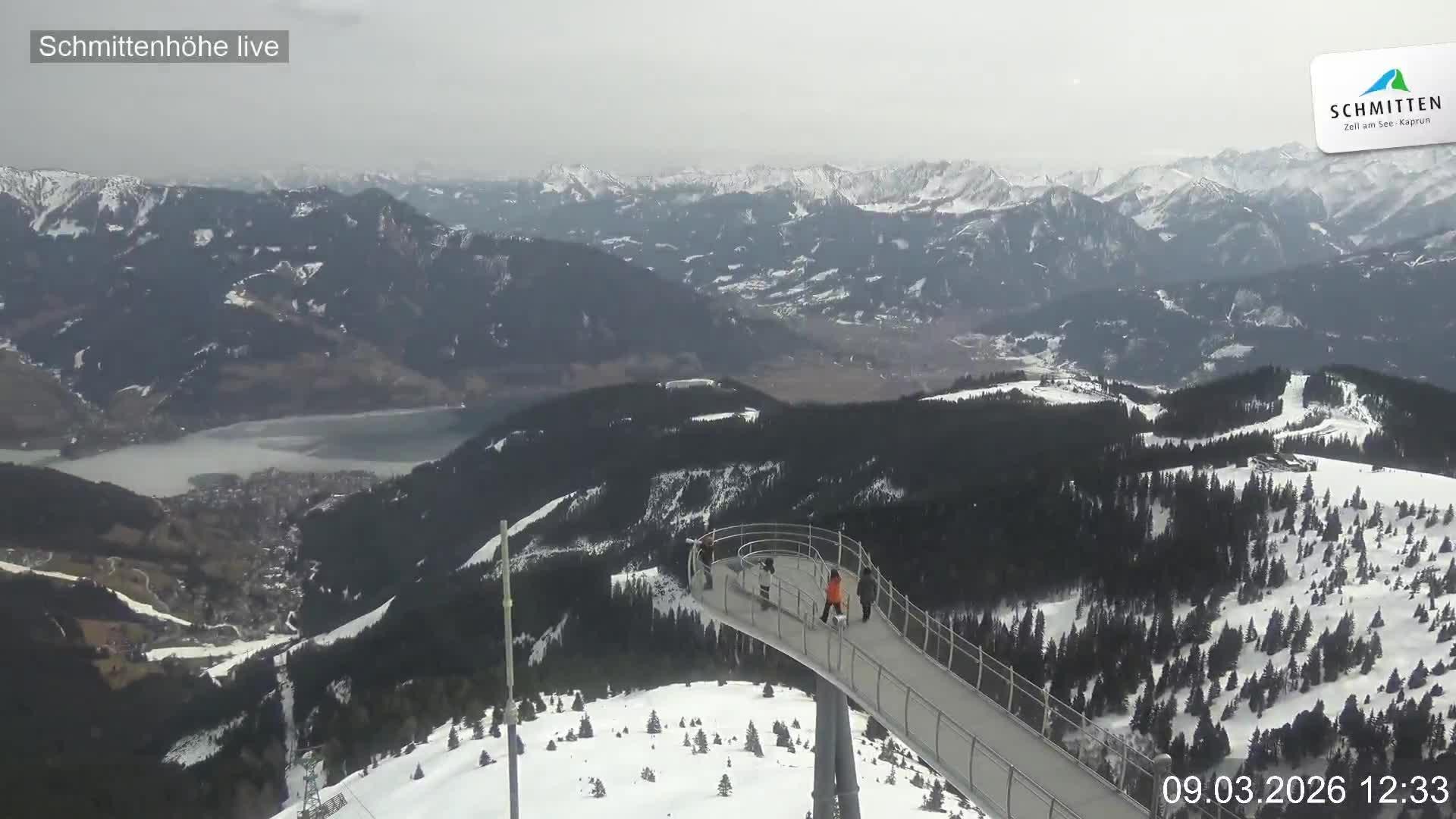 Archiv Foto Webcam Blick vom Gipfel der Schmittenhöhe