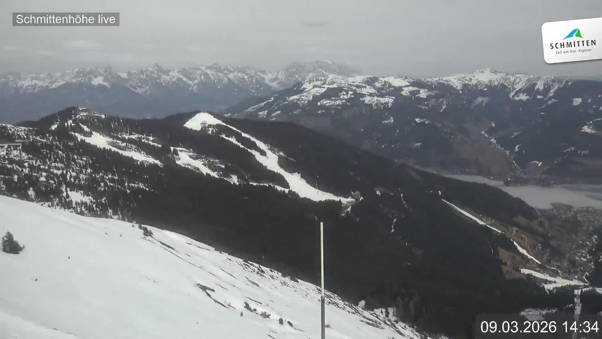 Archiv Foto Webcam Blick vom Gipfel der Schmittenhöhe