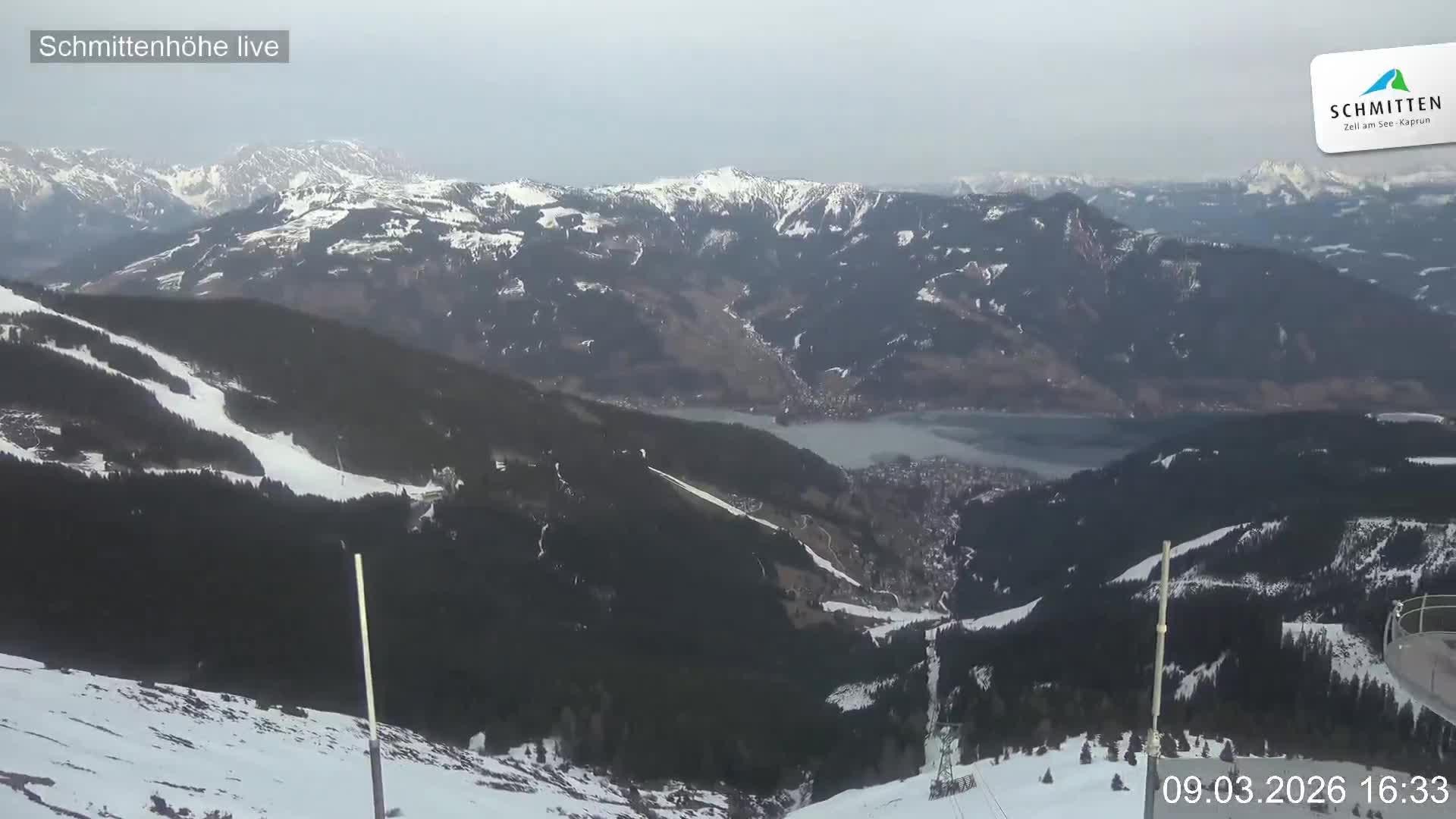 Archiv Foto Webcam Blick vom Gipfel der Schmittenhöhe