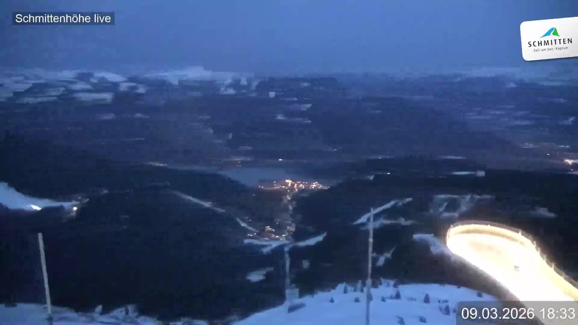 Archiv Foto Webcam Blick vom Gipfel der Schmittenhöhe