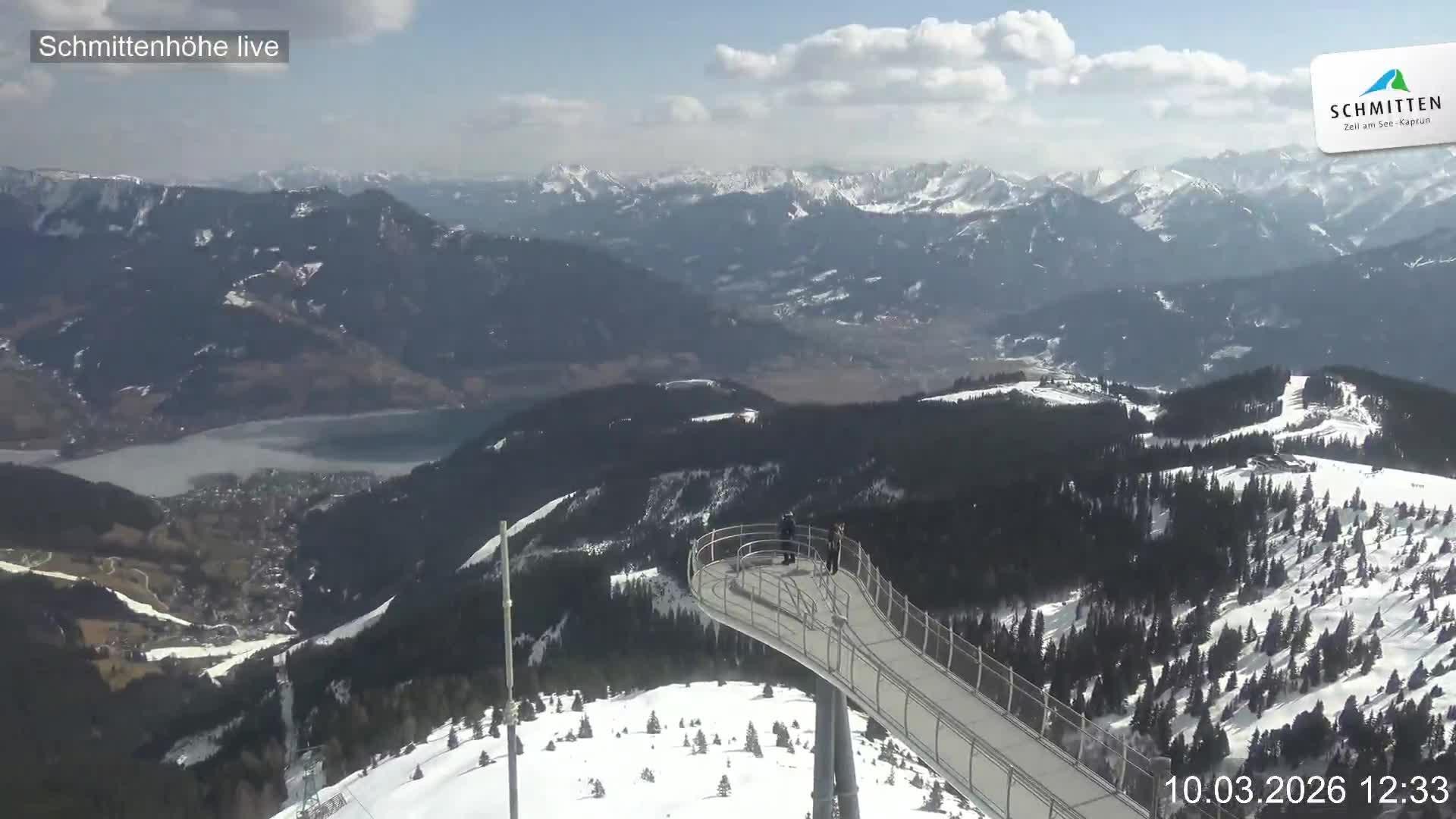 Archiv Foto Webcam Blick vom Gipfel der Schmittenhöhe