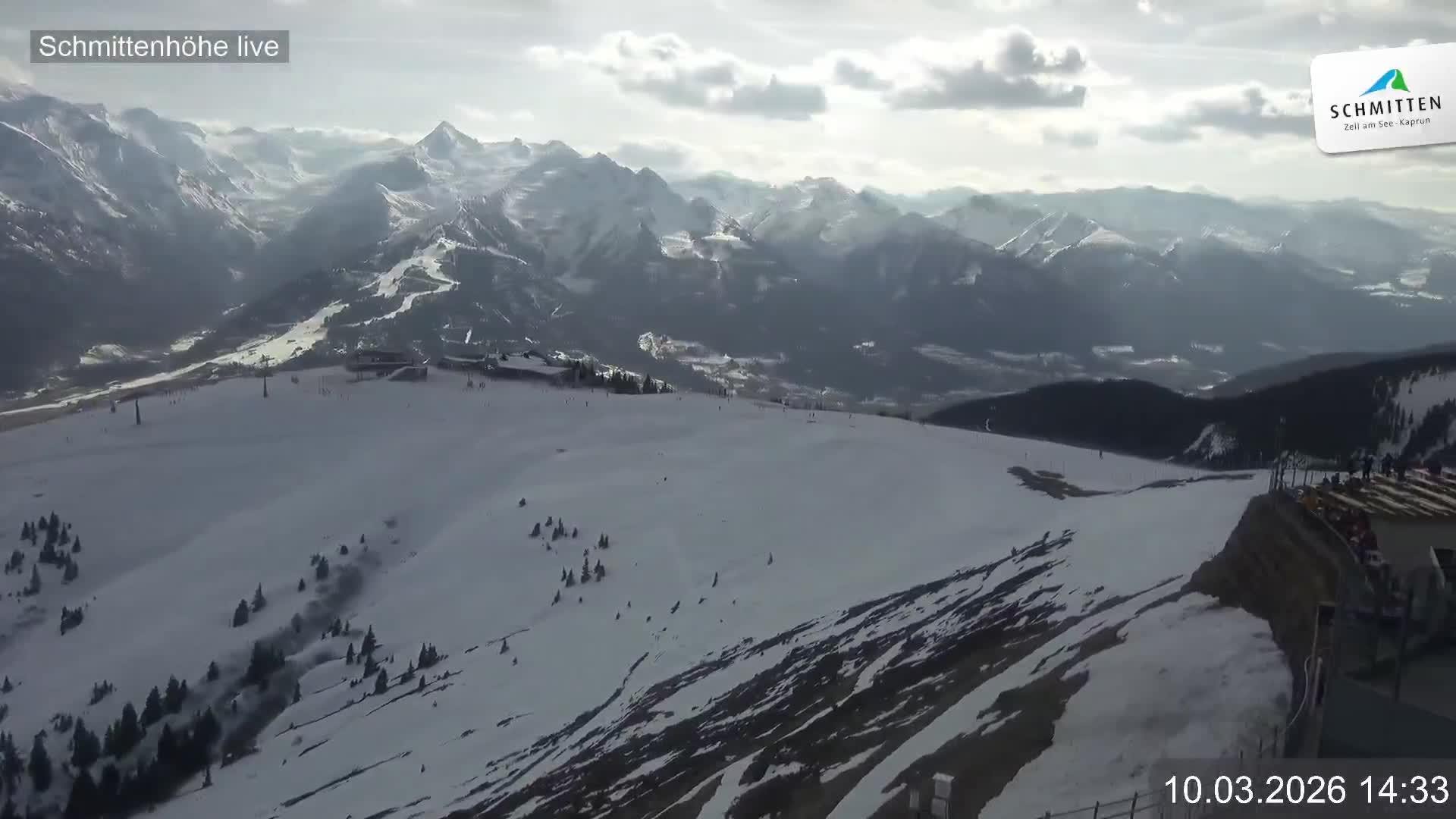 Archiv Foto Webcam Blick vom Gipfel der Schmittenhöhe
