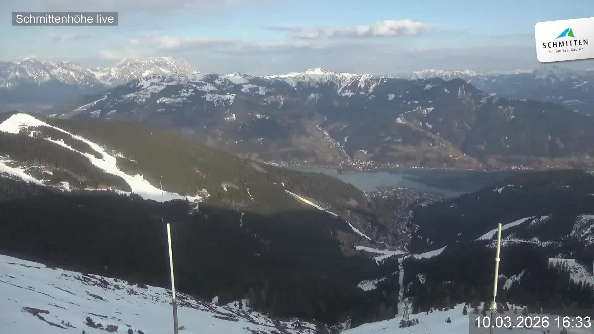 Archiv Foto Webcam Blick vom Gipfel der Schmittenhöhe