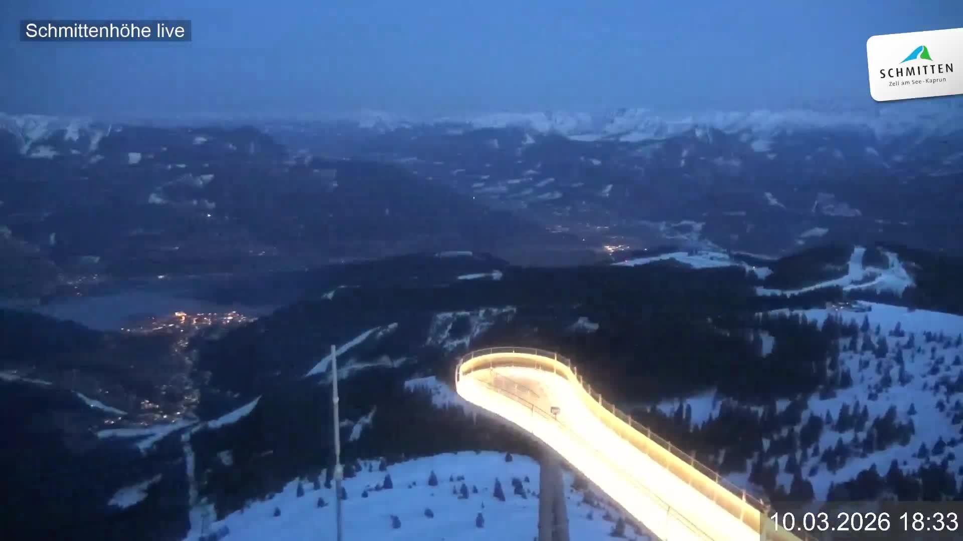 Archived image Webcam View Schmittenhöhe