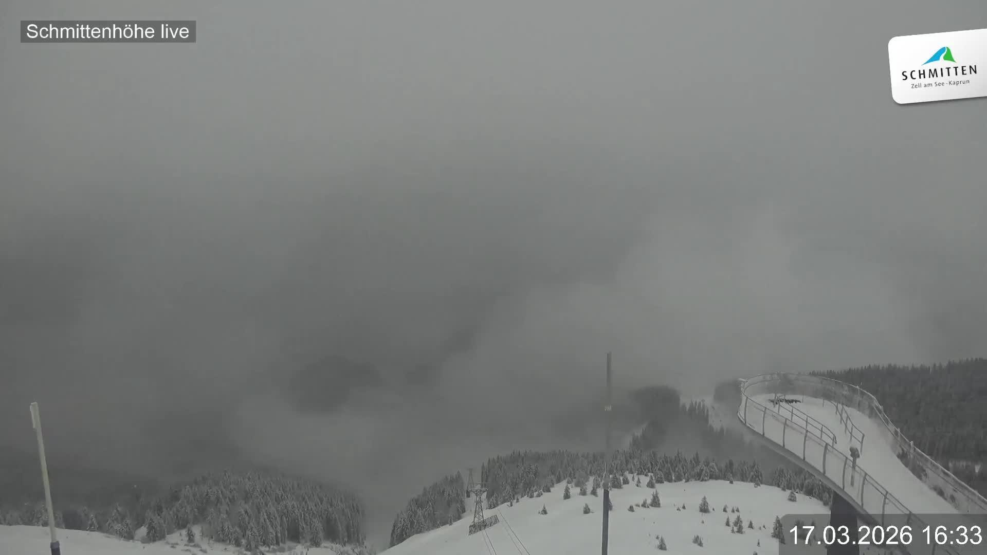 Archiv Foto Webcam Blick vom Gipfel der Schmittenhöhe