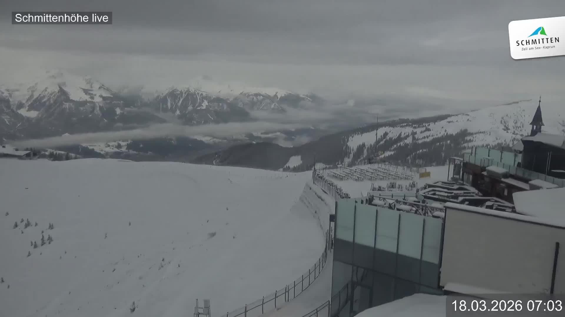 Archiv Foto Webcam Blick vom Gipfel der Schmittenhöhe