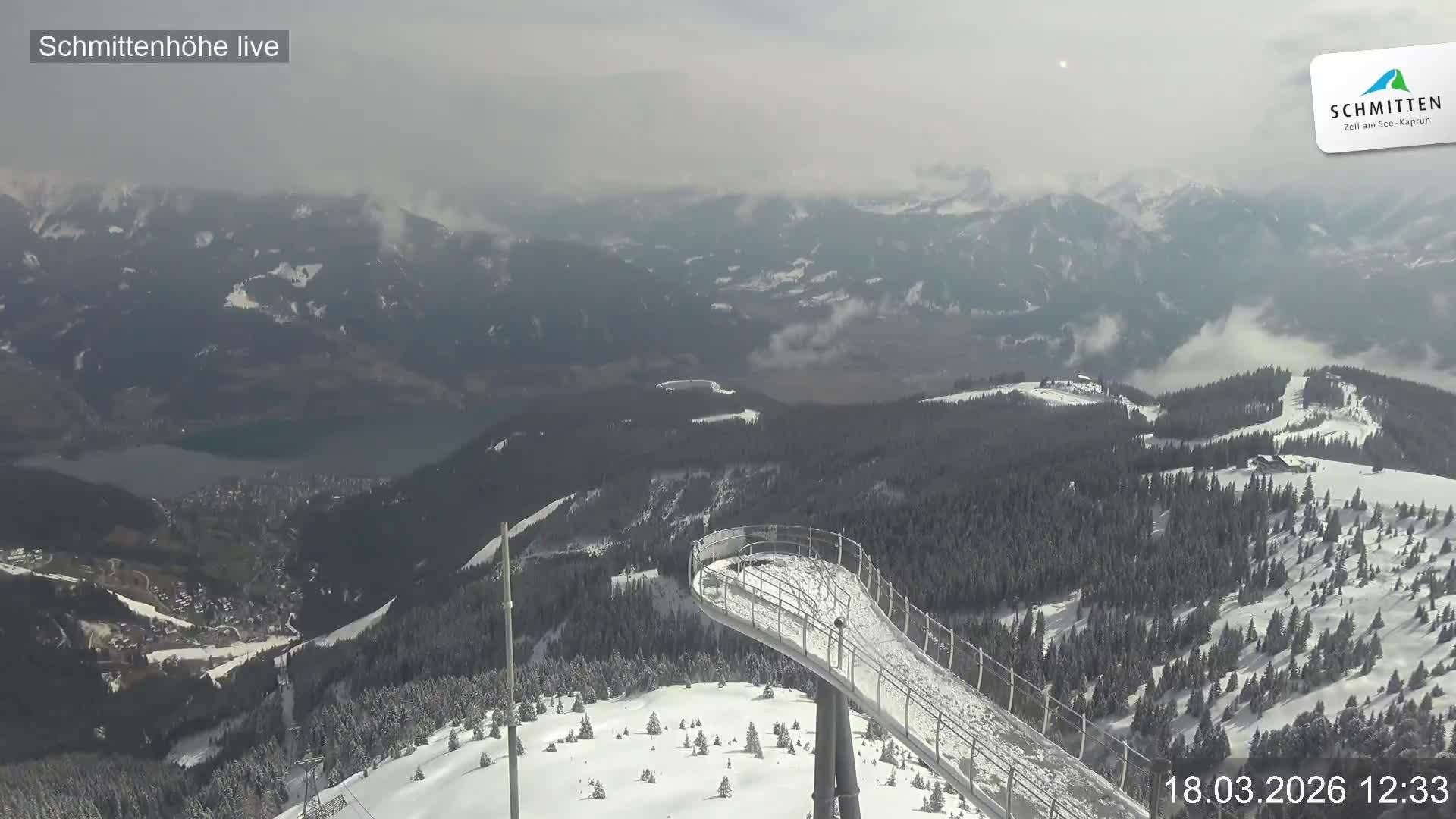 Archiv Foto Webcam Blick vom Gipfel der Schmittenhöhe