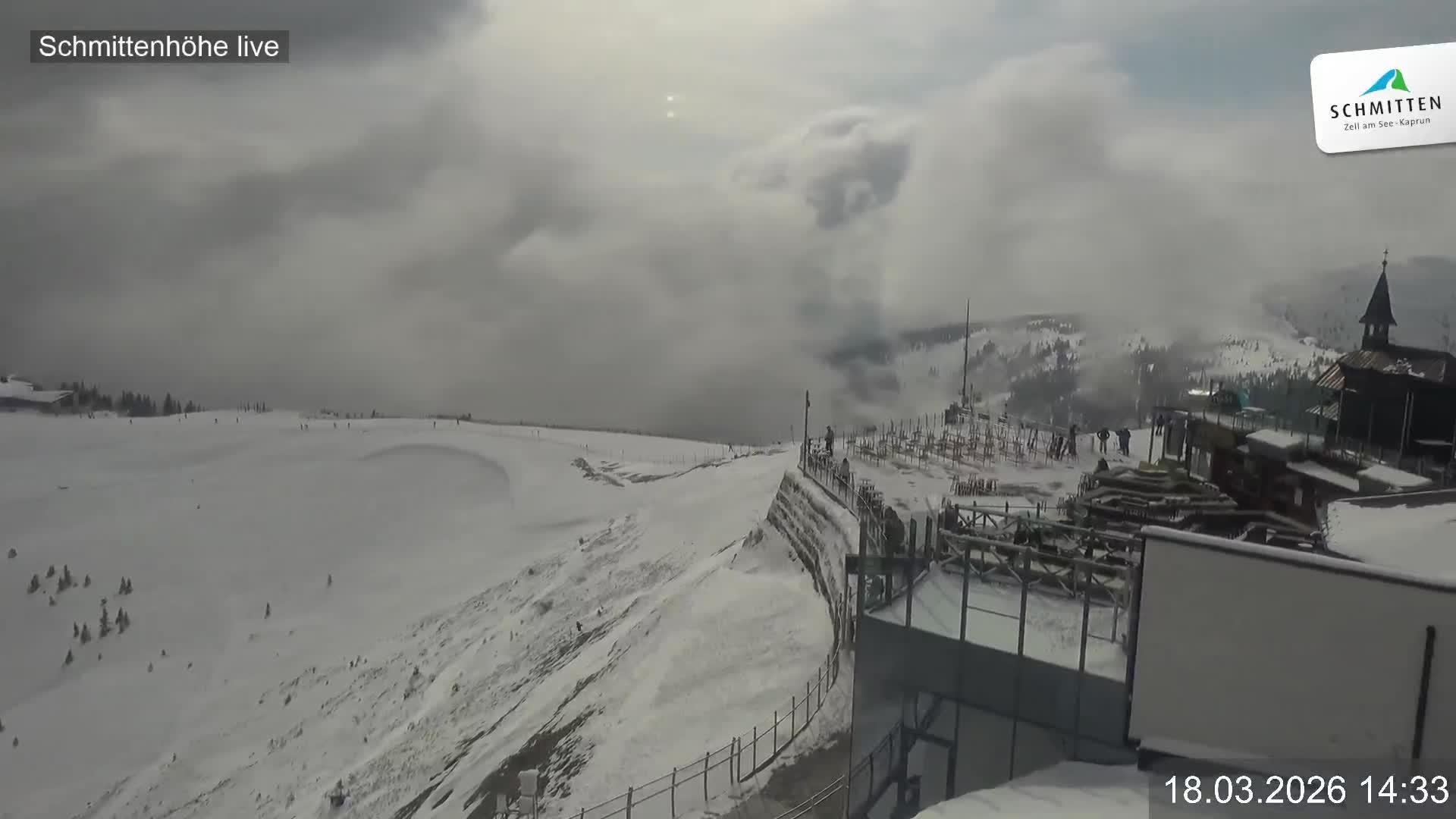 Archiv Foto Webcam Blick vom Gipfel der Schmittenhöhe