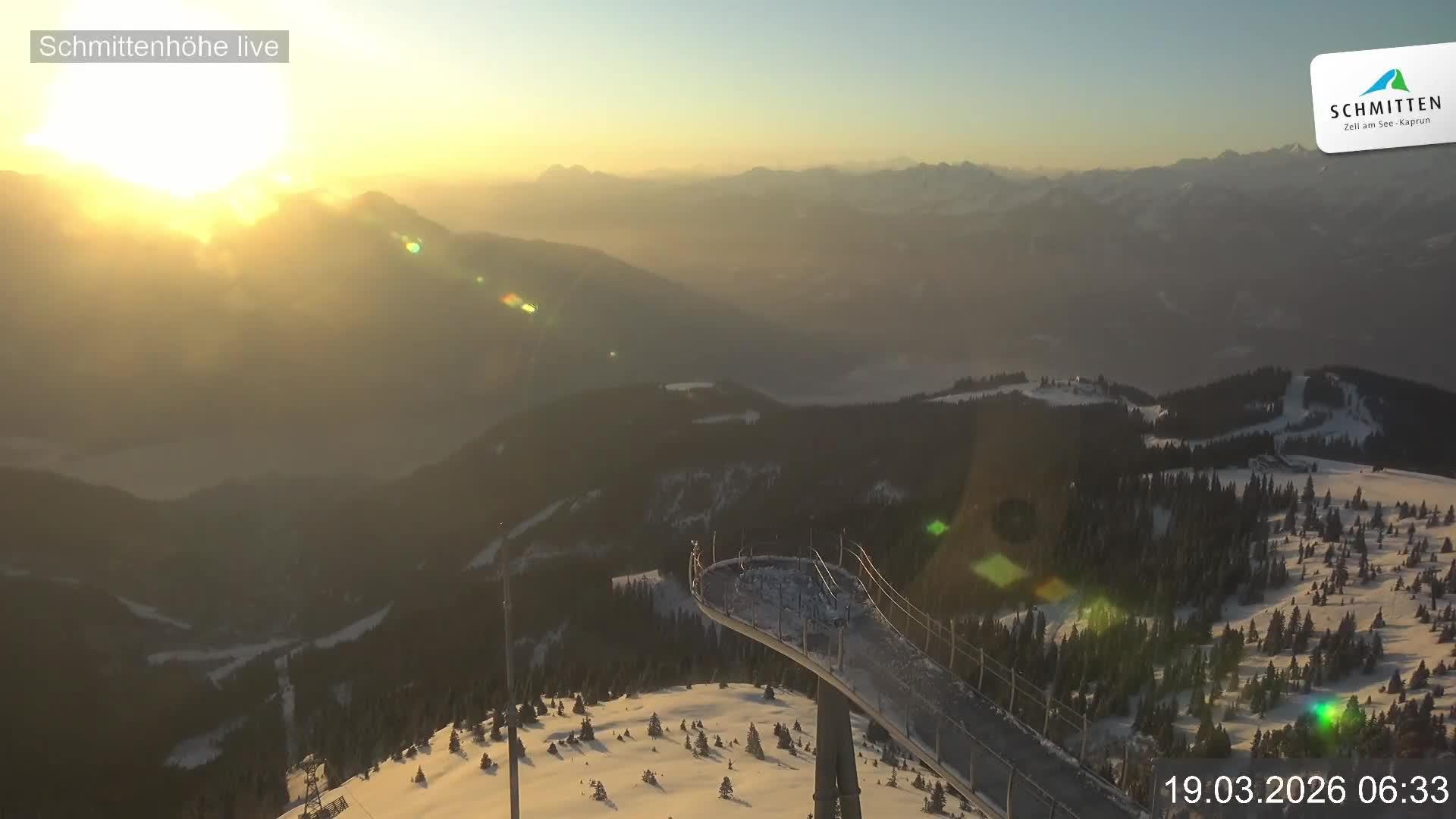 Archiv Foto Webcam Blick vom Gipfel der Schmittenhöhe