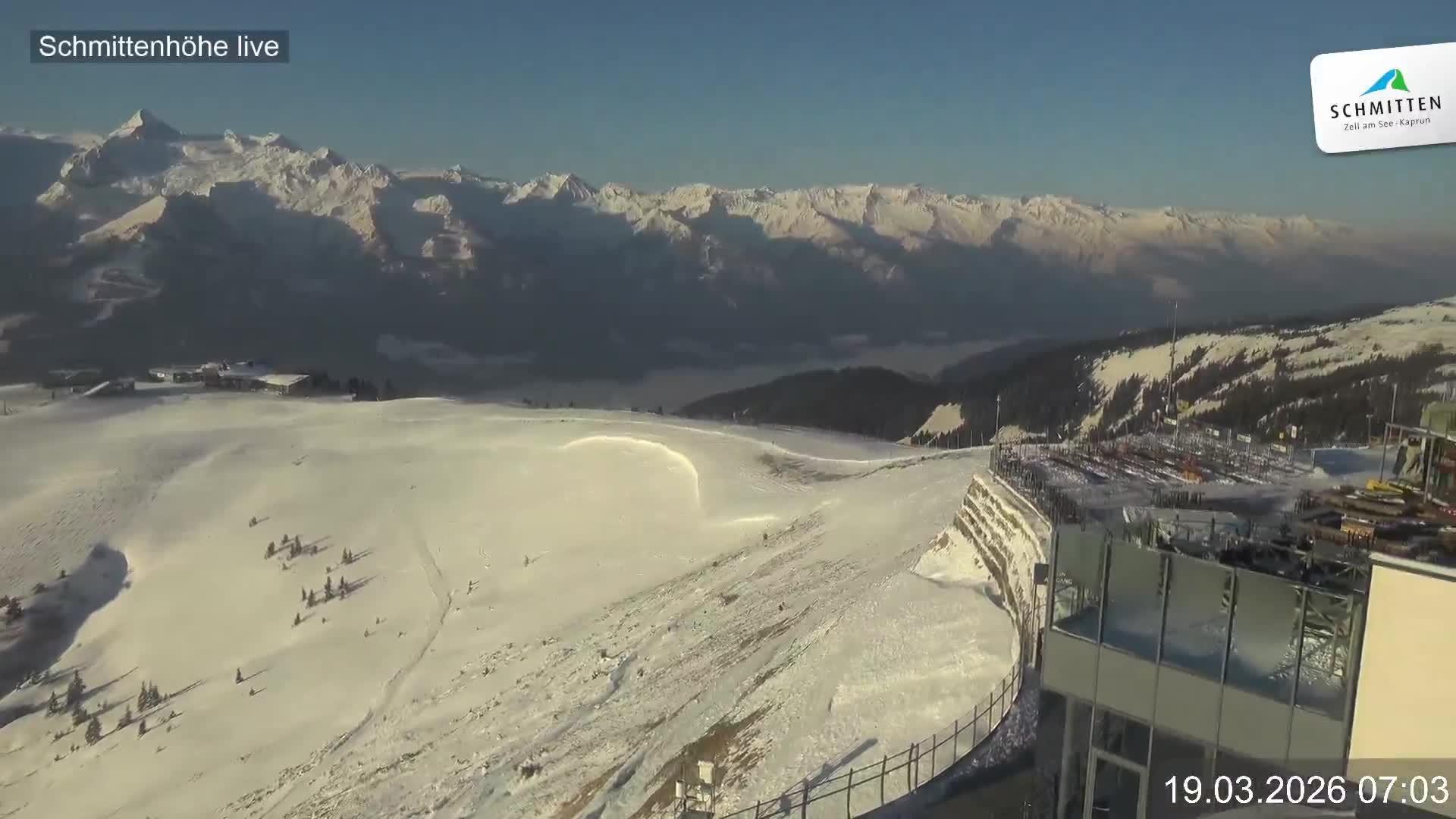 Archiv Foto Webcam Blick vom Gipfel der Schmittenhöhe