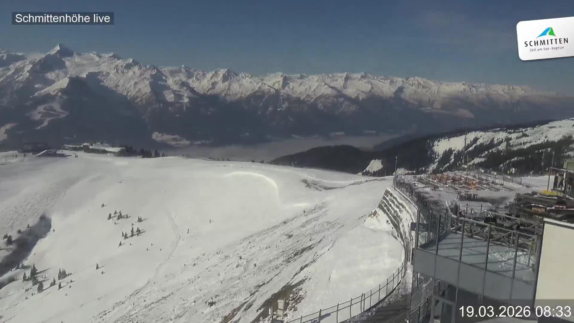 Archiv Foto Webcam Blick vom Gipfel der Schmittenhöhe