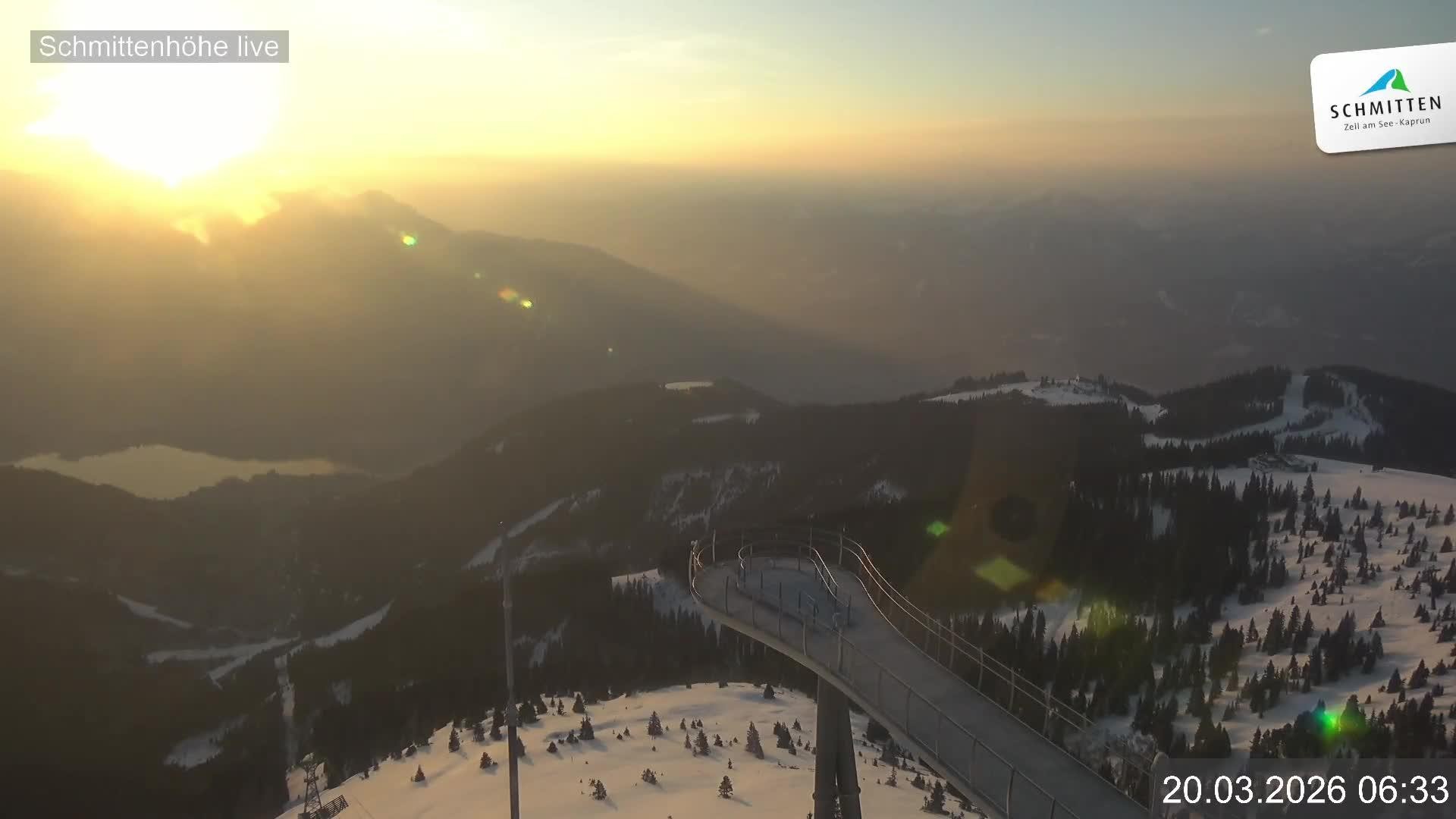 Archiv Foto Webcam Blick vom Gipfel der Schmittenhöhe