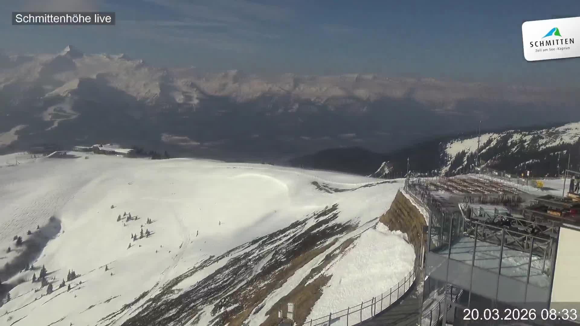 Archiv Foto Webcam Blick vom Gipfel der Schmittenhöhe