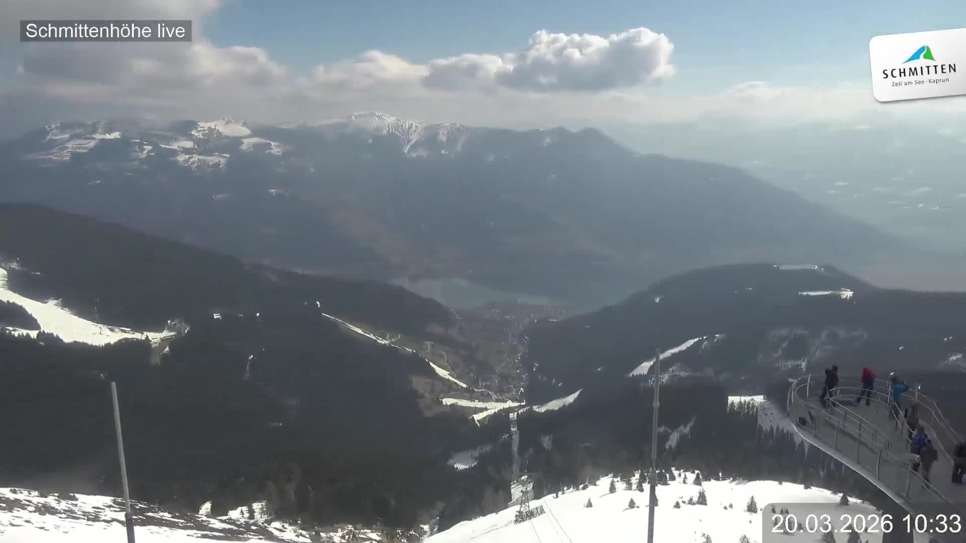 Archiv Foto Webcam Blick vom Gipfel der Schmittenhöhe