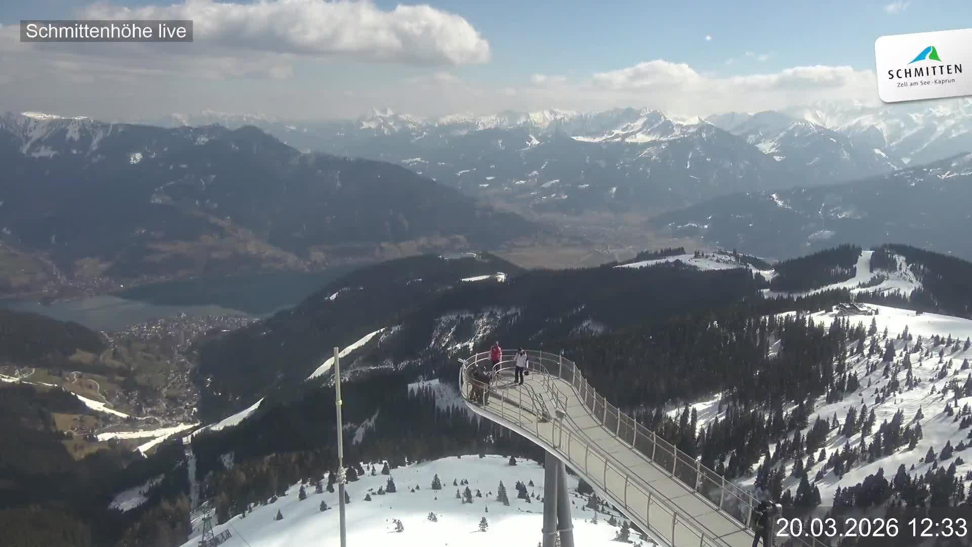 Archiv Foto Webcam Blick vom Gipfel der Schmittenhöhe