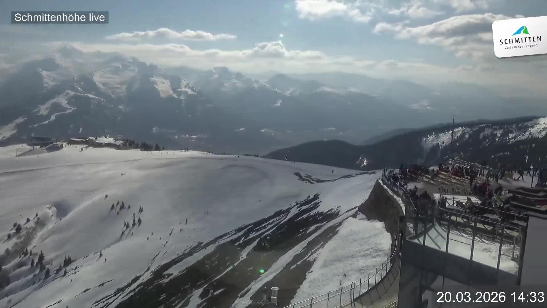 Archiv Foto Webcam Blick vom Gipfel der Schmittenhöhe